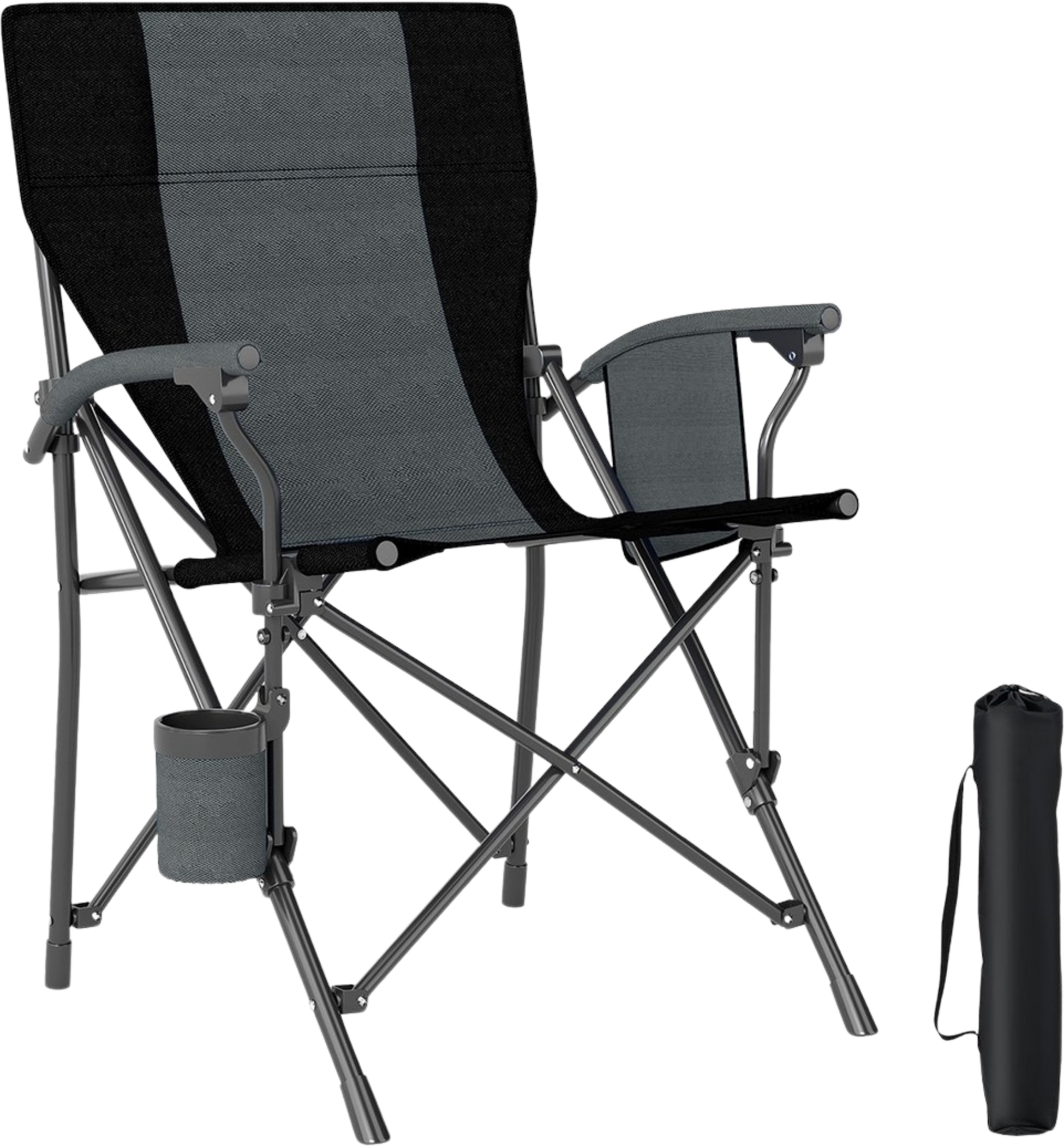 NORTHIX, Folding Camping Chair With Cup Holder, 160kg Capacity