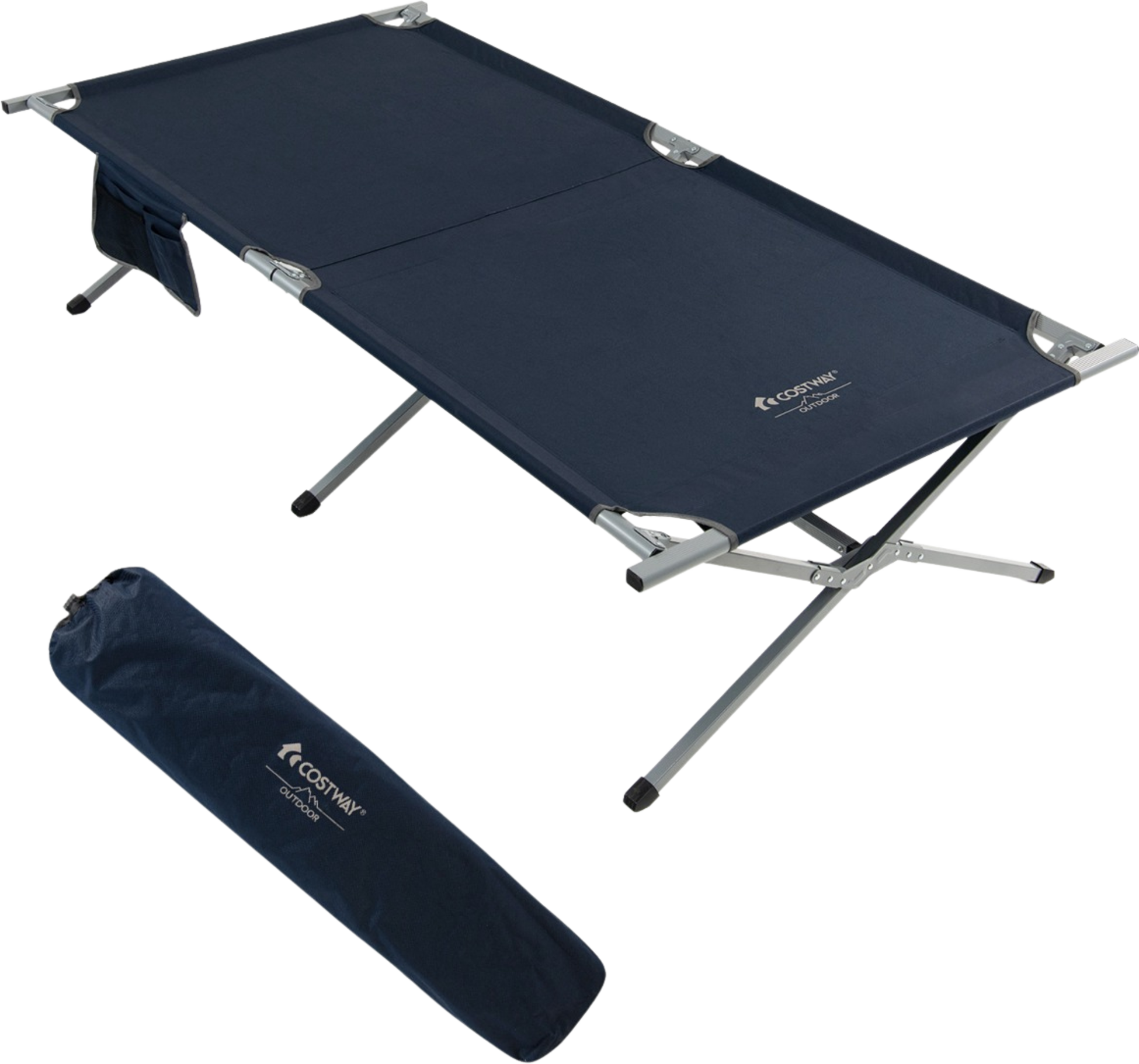 NORTHIX, Folding Camping Cot With Carry Bag, 150 Kg