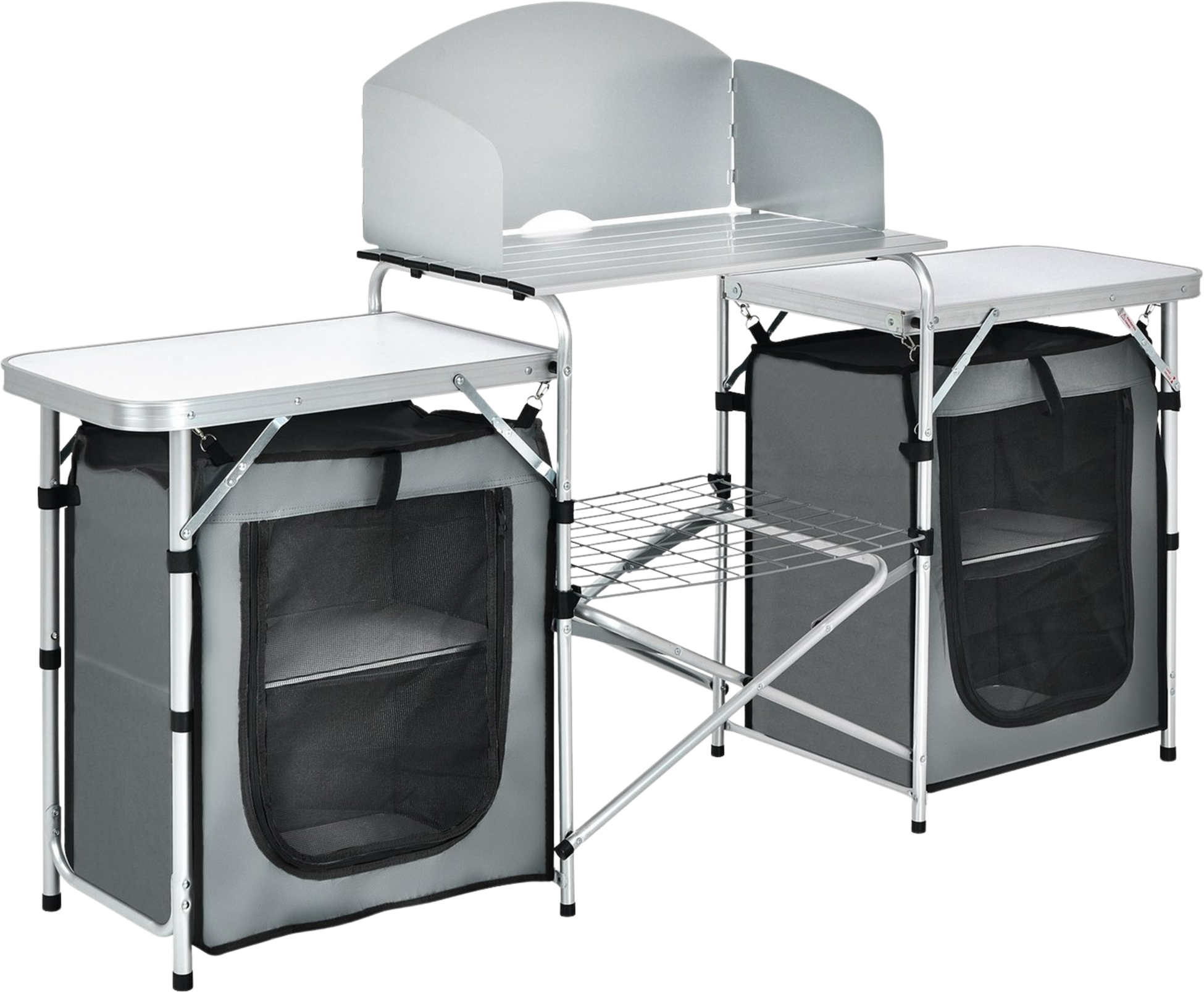 NORTHIX, Folding Camping Kitchen With Carry Bag – Aluminum Cooking Station