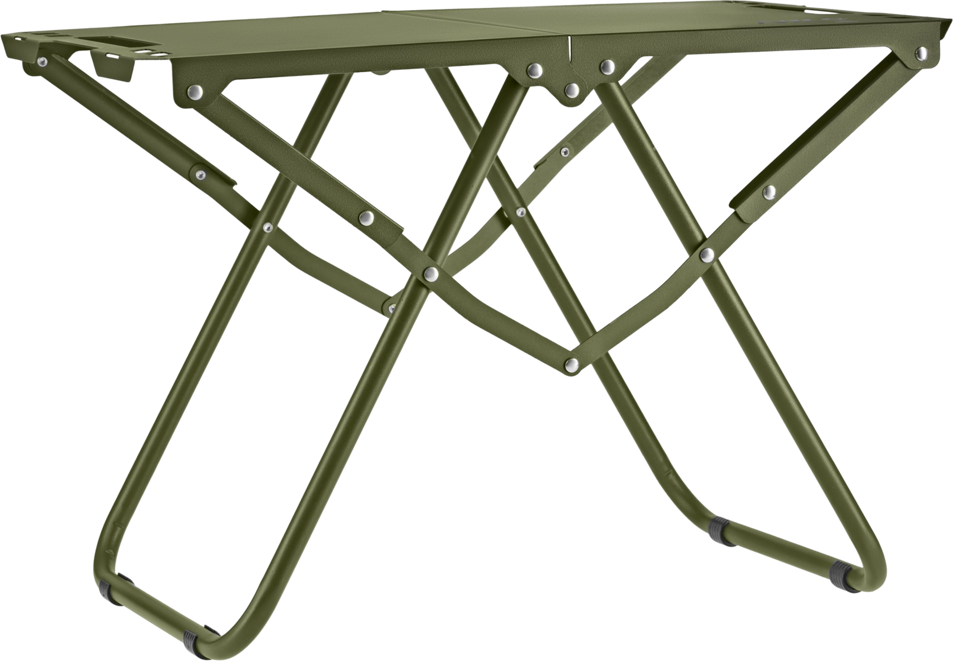 NORTHIX, Folding Camping Table, Green, Steel Frame, Carry Cover