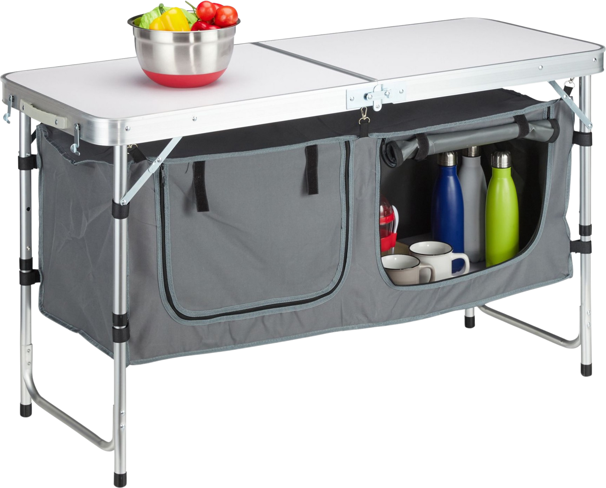 NORTHIX, Folding Camping Table With Removable Fabric Cabinet