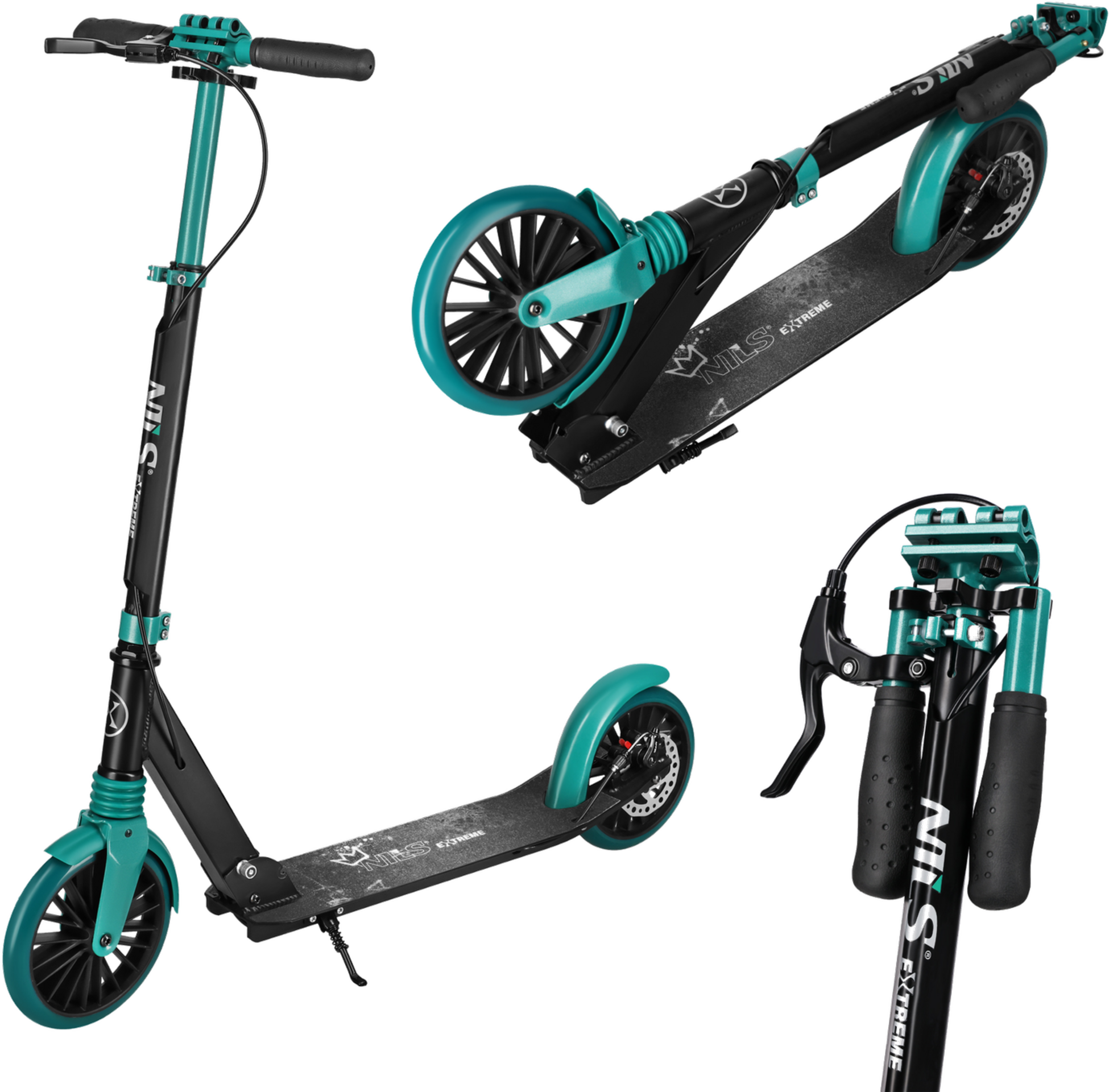 NORTHIX, Folding Kick Scooter, Adjustable Height, Lightweight