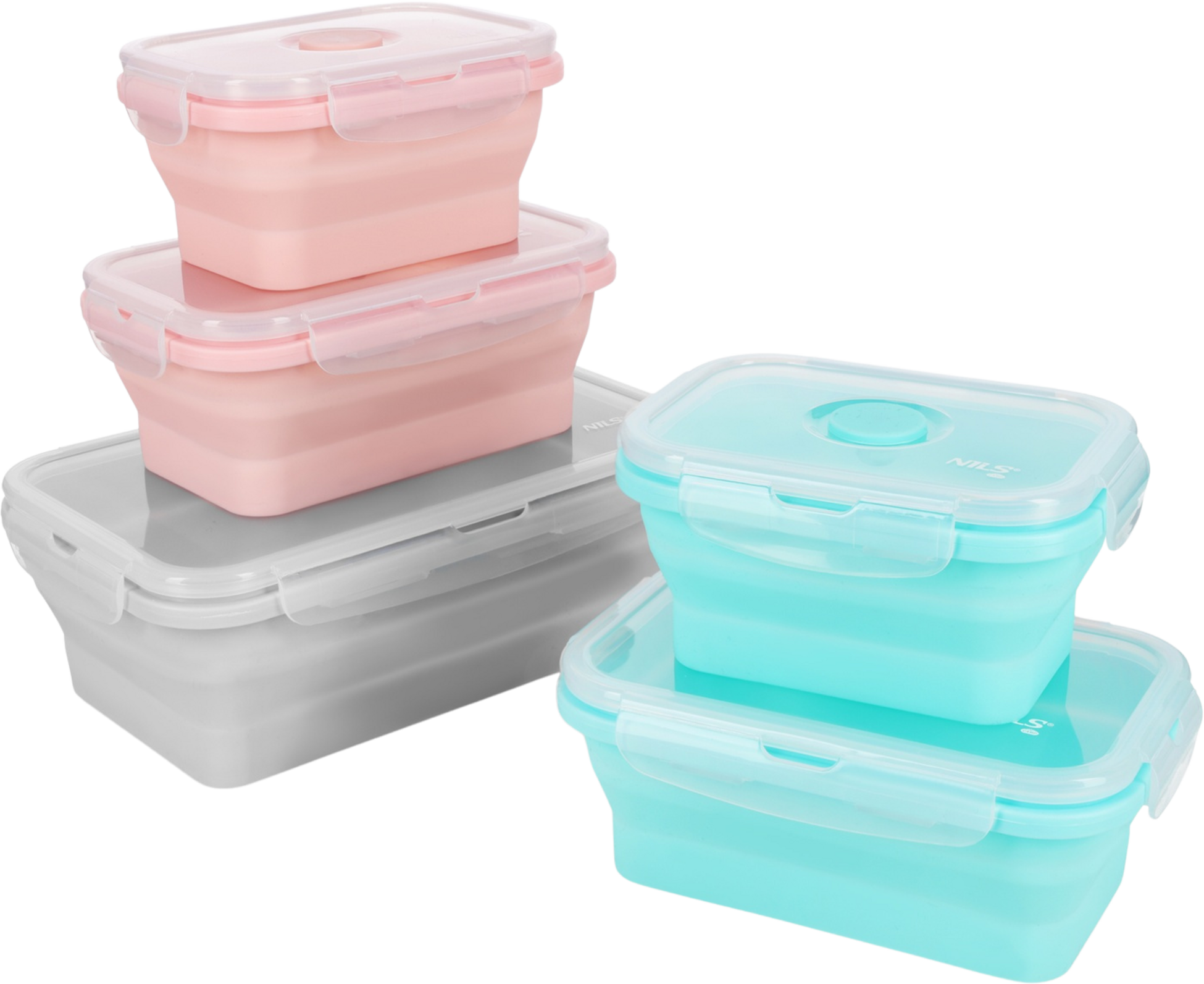 NORTHIX, Folding Lunch Box, Pink, 355ml, Portable Container