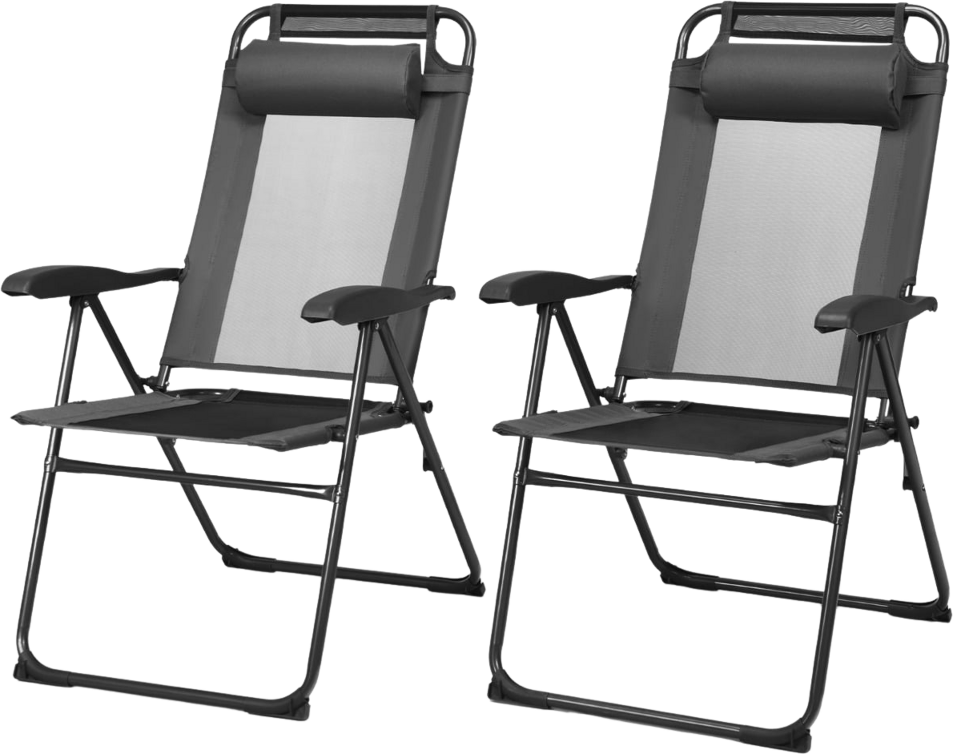 NORTHIX, Folding Patio Chairs, Set Of 2 &ndash; Adjustable Backrest