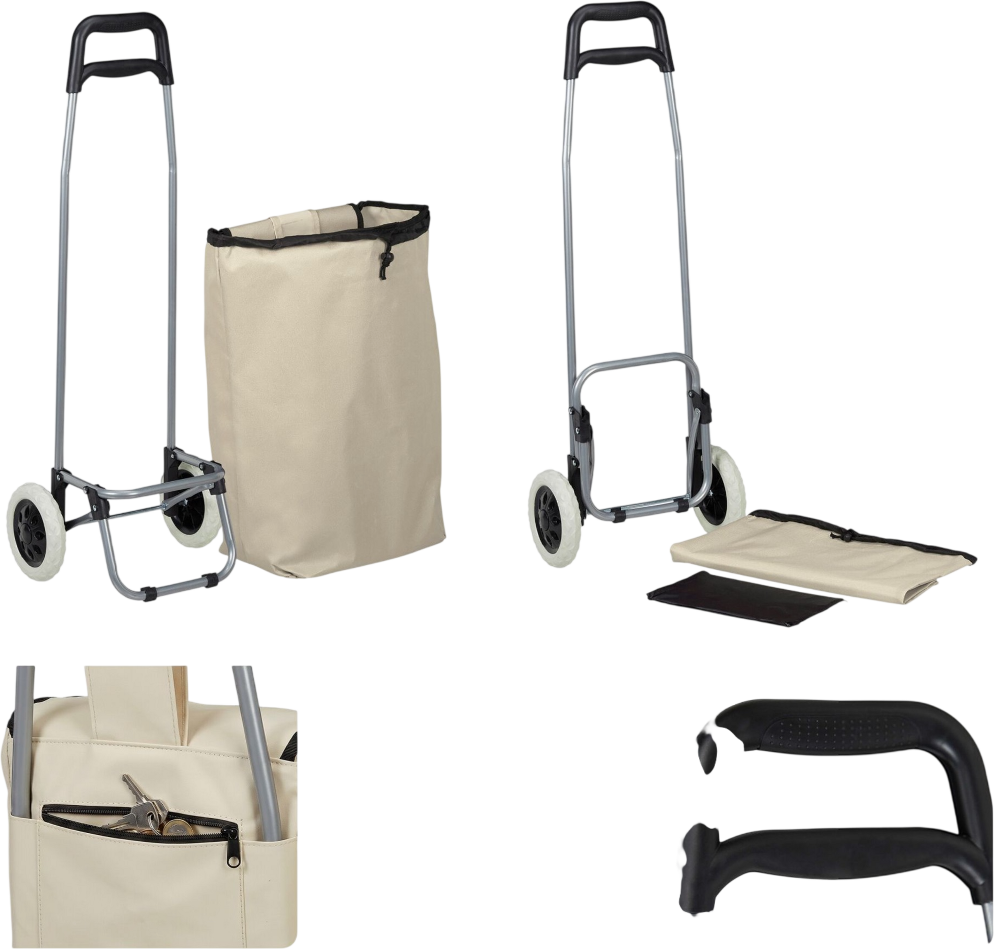 NORTHIX, Folding Shopping Trolley &ndash; 28l Bag, 15 Kg Load