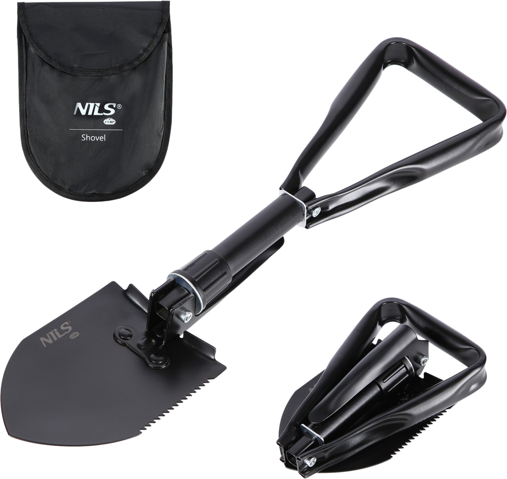 NORTHIX, Folding Shovel With Carrying Case, Compact, Lightweight