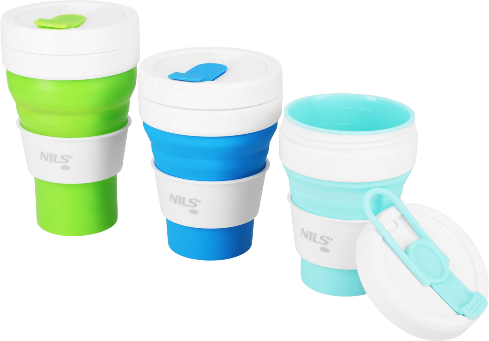 NORTHIX, Folding Silicone Cup, 475ml, Blue