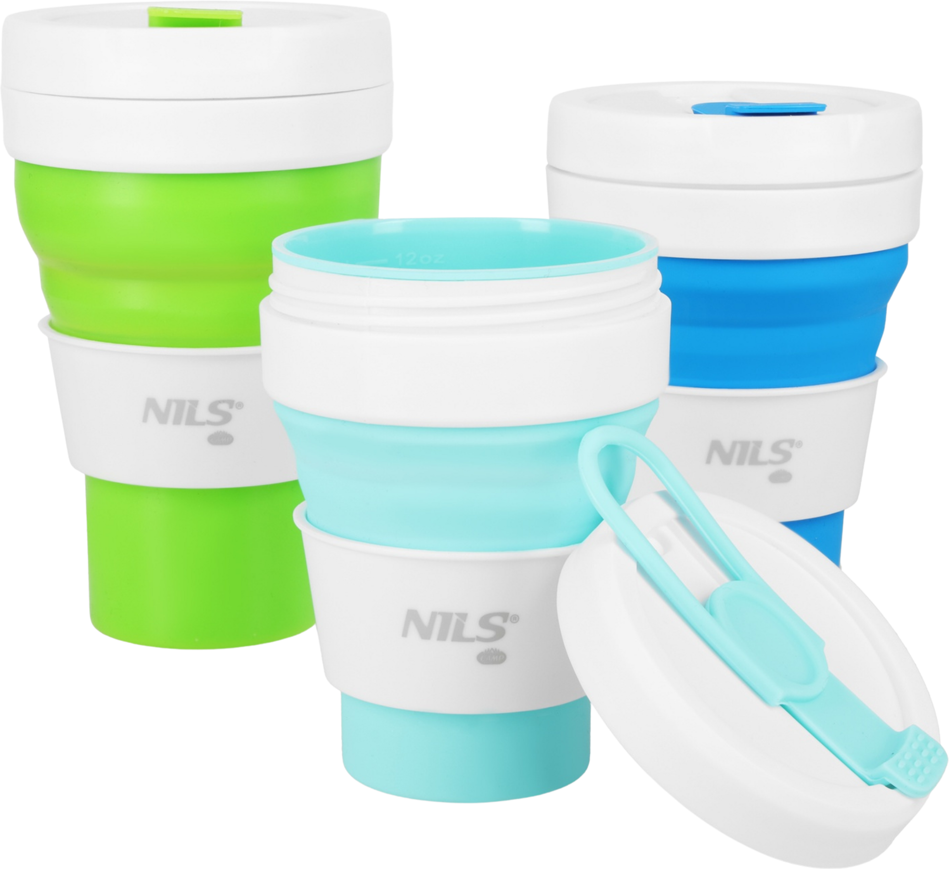 NORTHIX, Folding Silicone Cup, 475ml, Blue