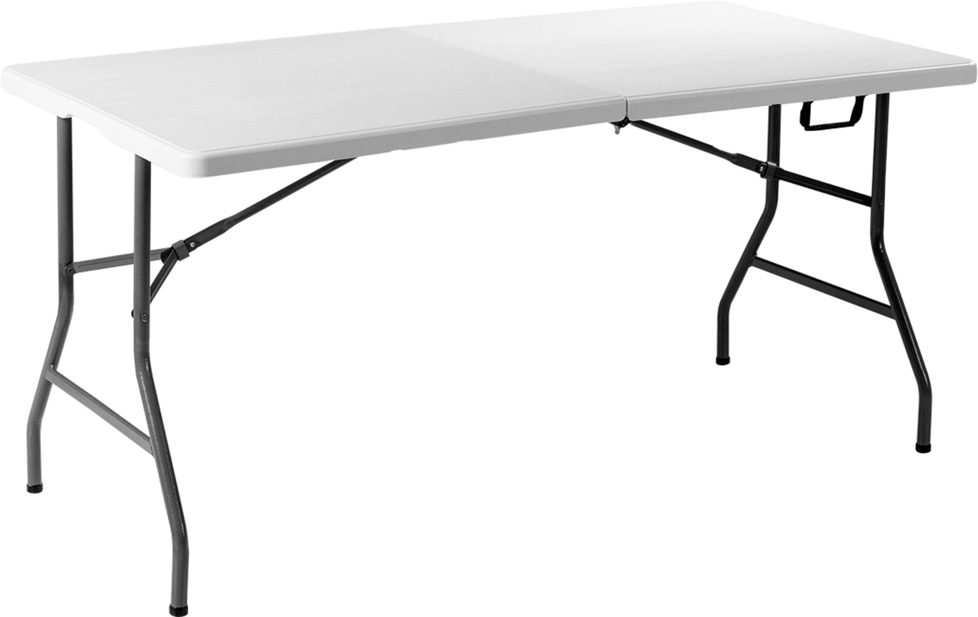 B2X, Folding Table Folding Camping Table Garden Table White 153 Cm X 74 Cm X 74 Cm