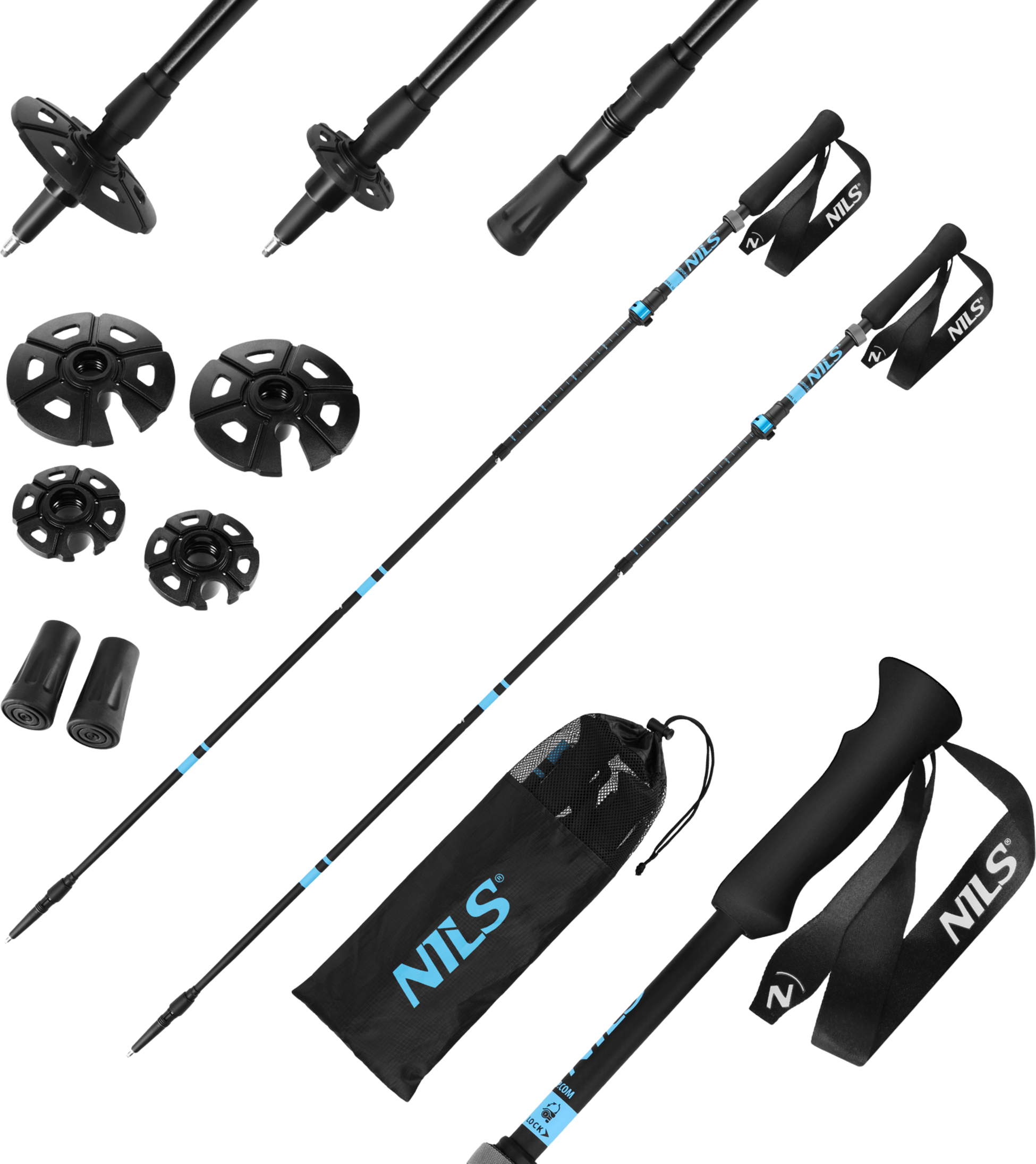 NORTHIX, Folding Trekking Poles &ndash; Lightweight, Adjustable