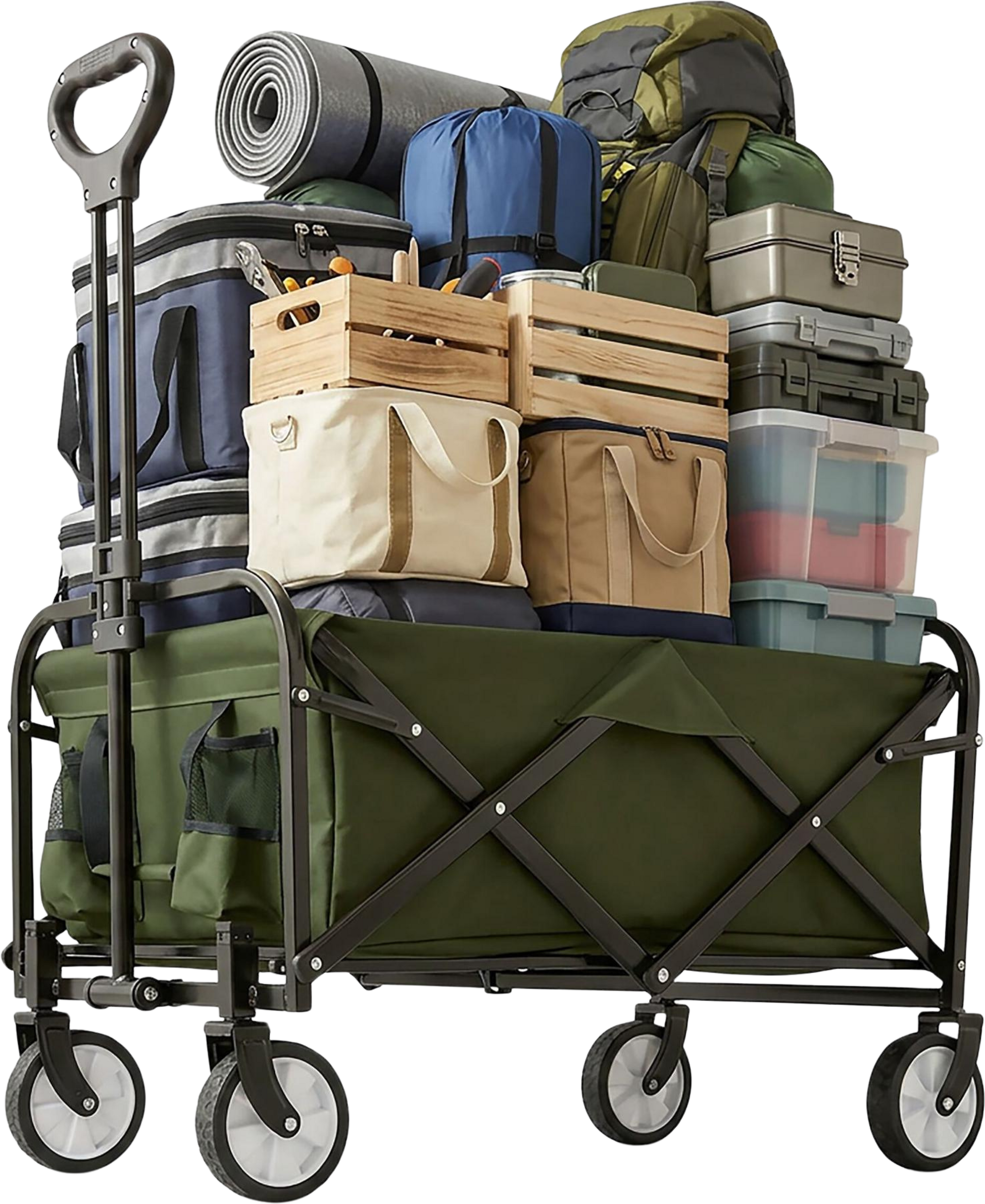 NORTHIX, Folding Wagon For Beach, Camping, Shopping, Large Capacity