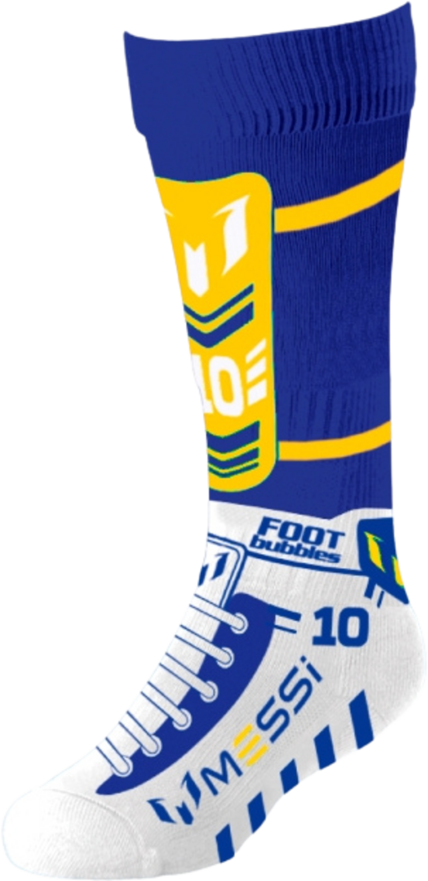 B2X, Foot Bubbles Jumbo Socks Messi - White
