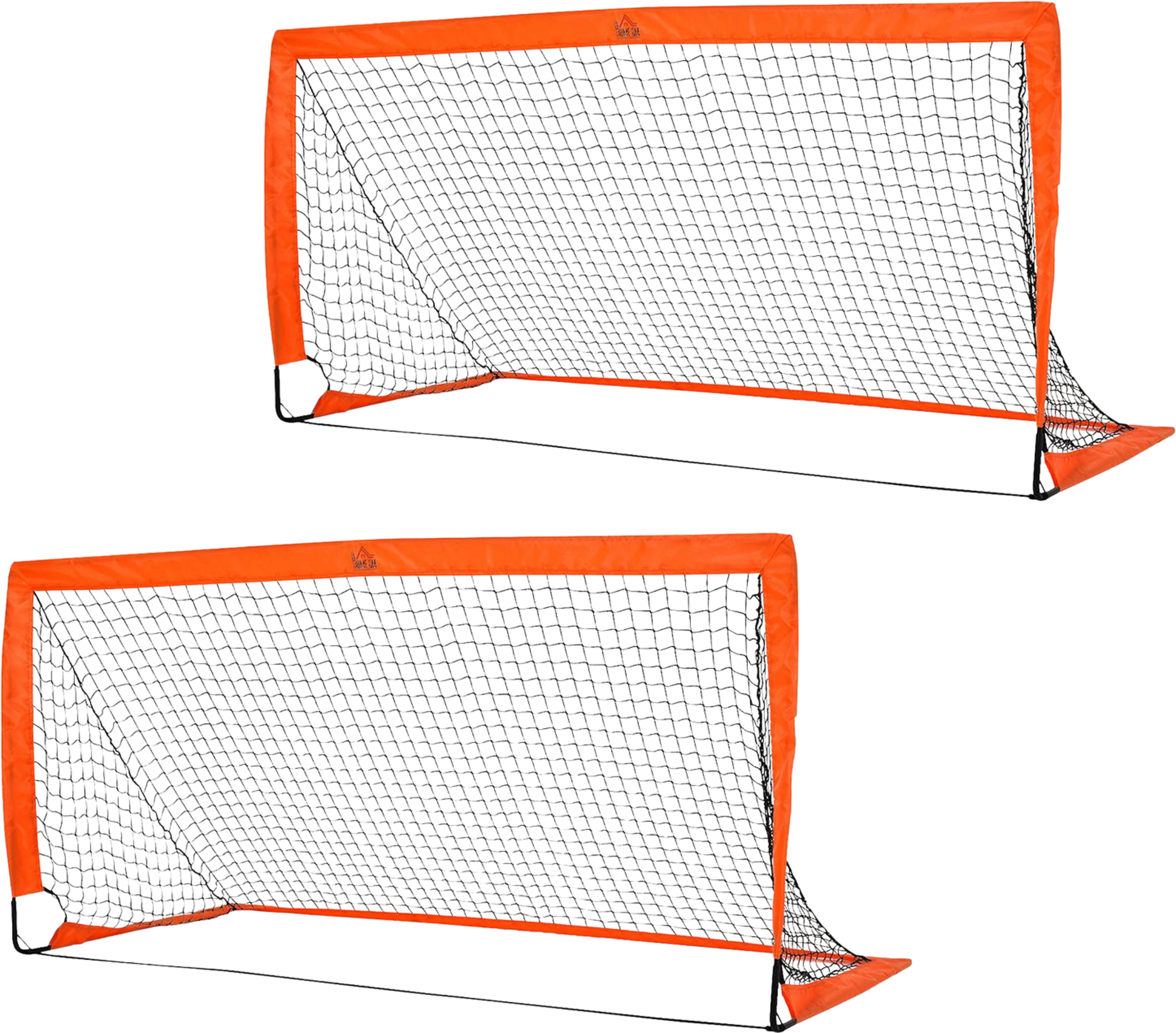 NORTHIX, Football Goals, Football Net, Set Of 2 Mini Goals, Foldable, Metal, Oxford Fabric, For Children, Out