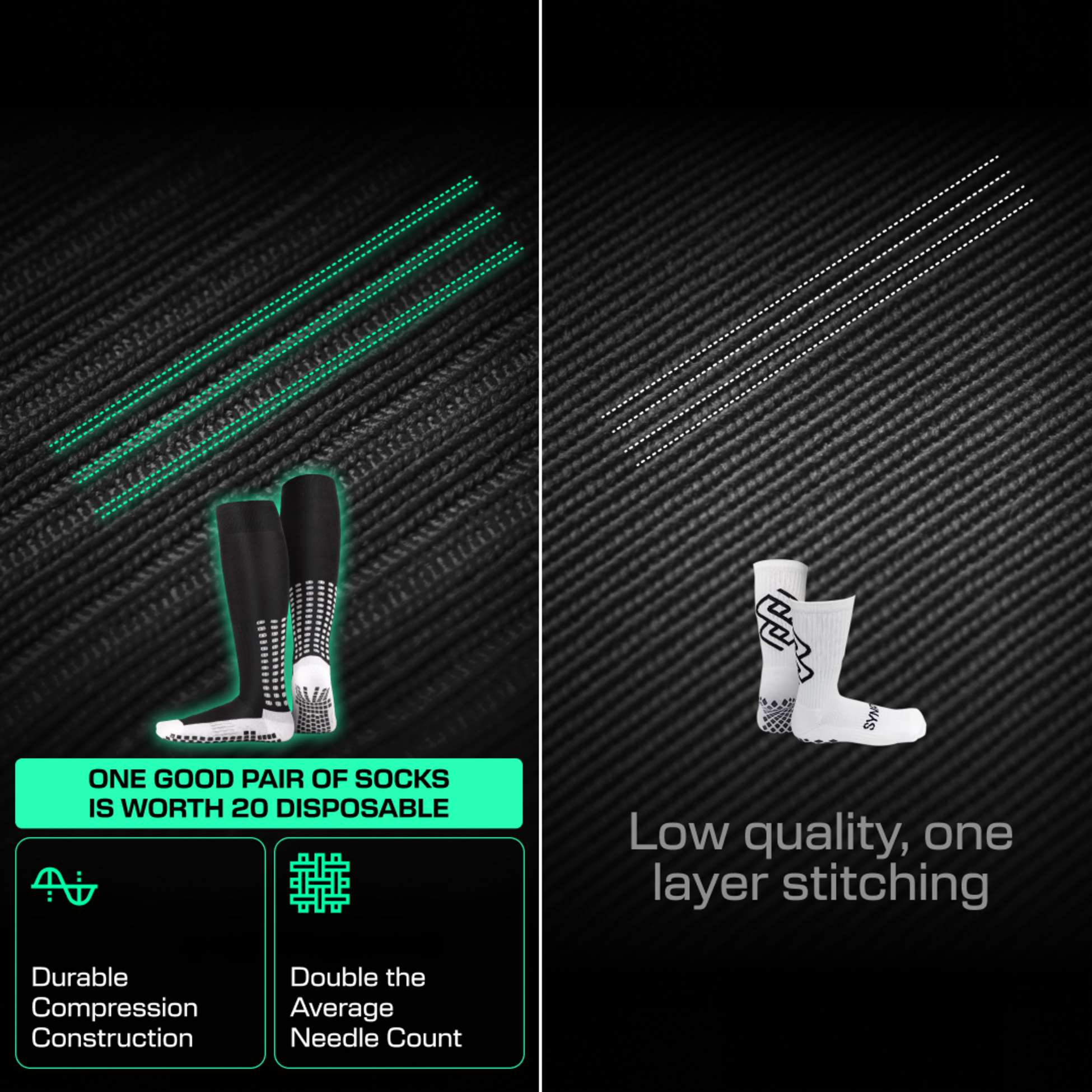 LUX SPORTS, Football Grip Sock - High