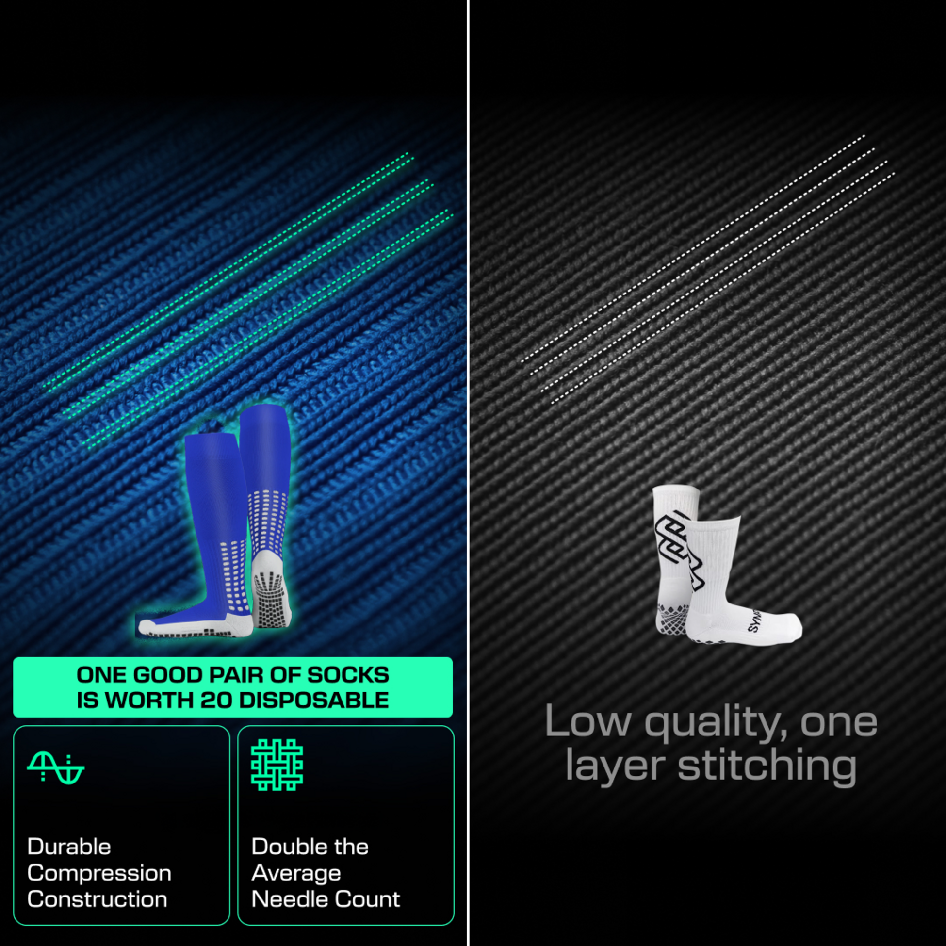 LUX SPORTS, Football Grip Sock - High