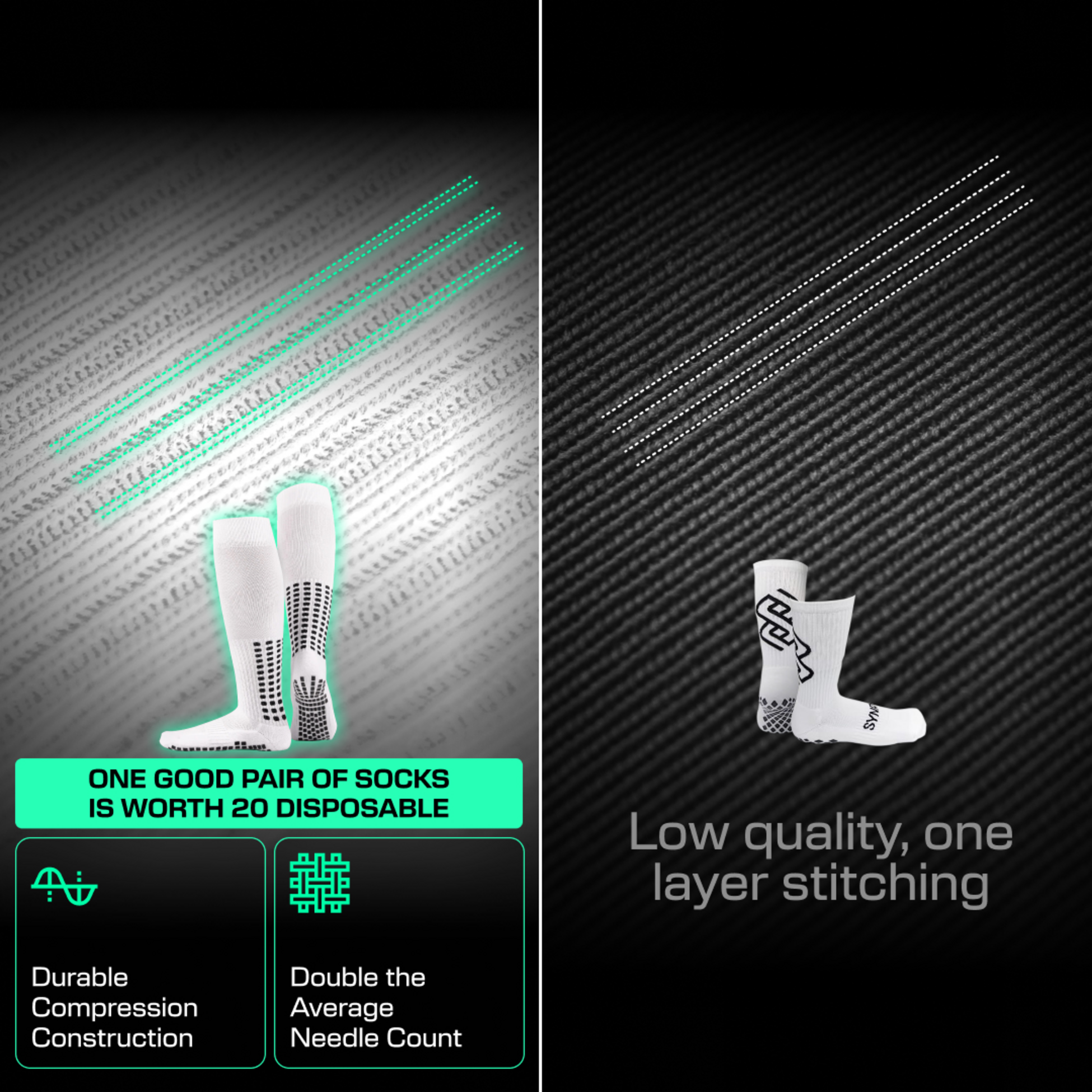 LUX SPORTS, Football Grip Sock - High