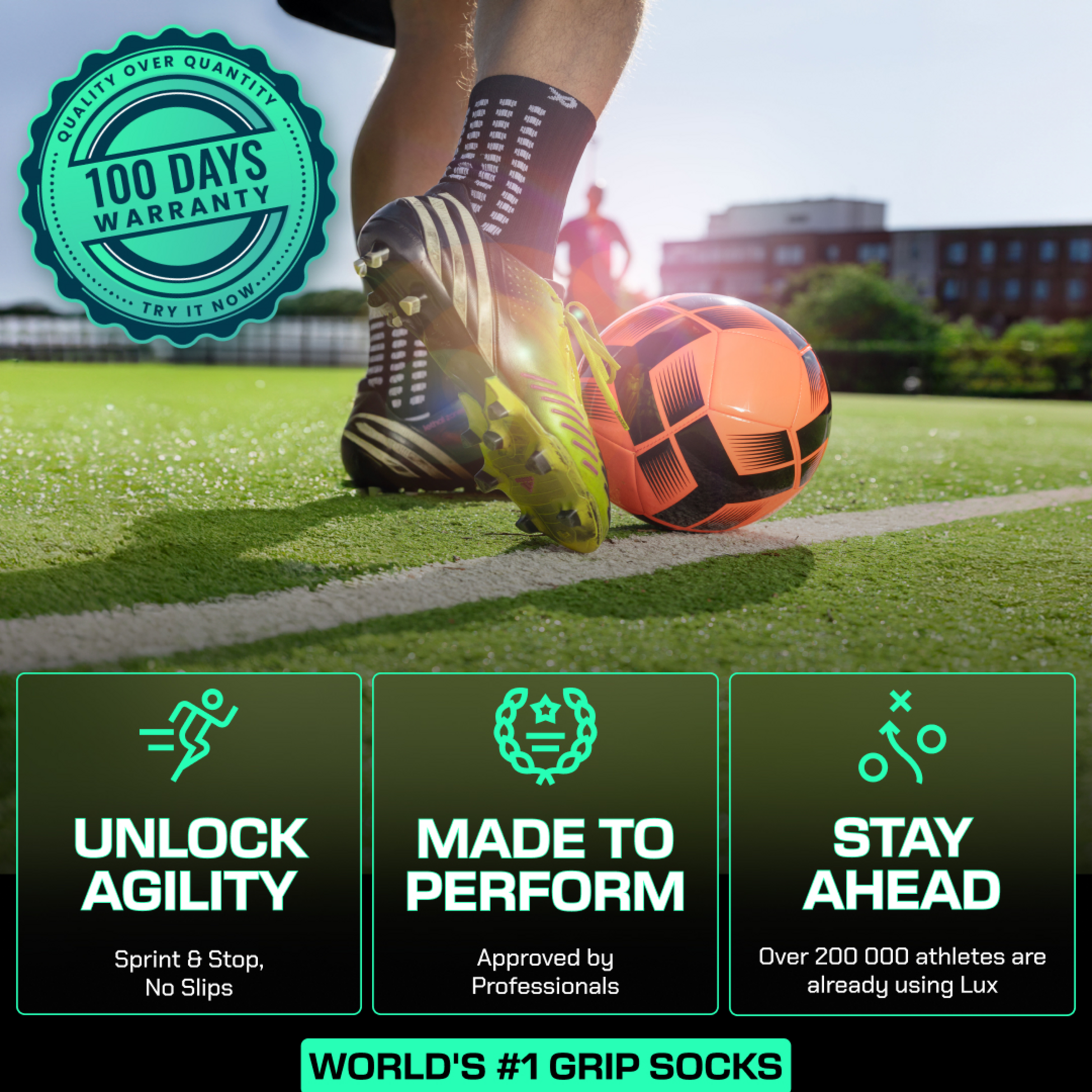 LUX SPORTS, Football Grip Sock