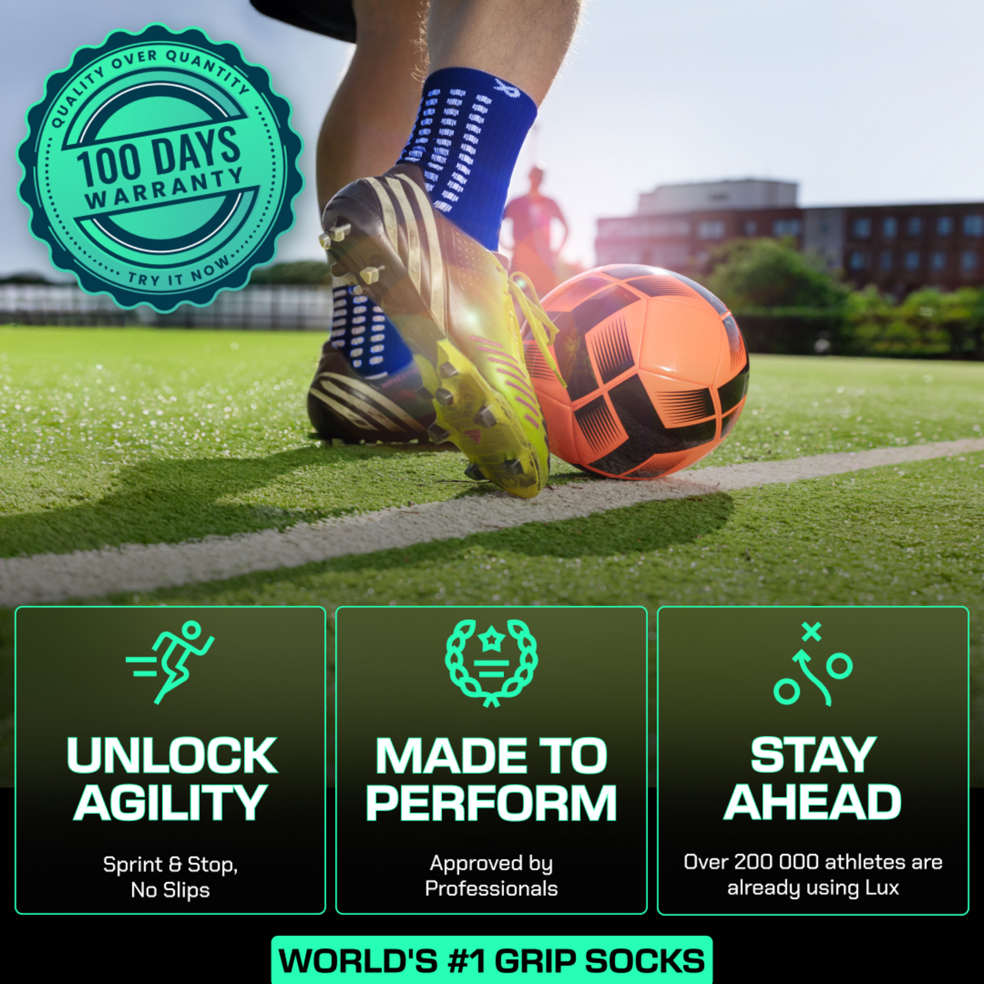 LUX SPORTS, Football Grip Sock