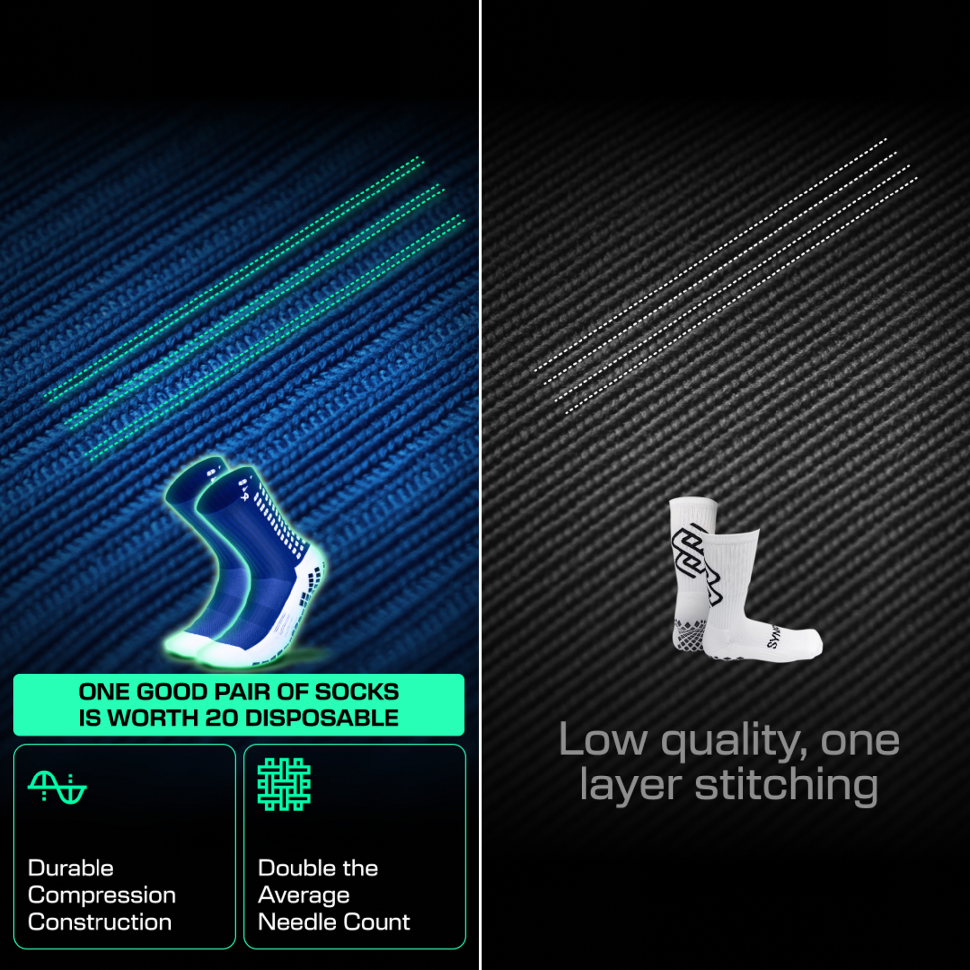 LUX SPORTS, Football Grip Sock