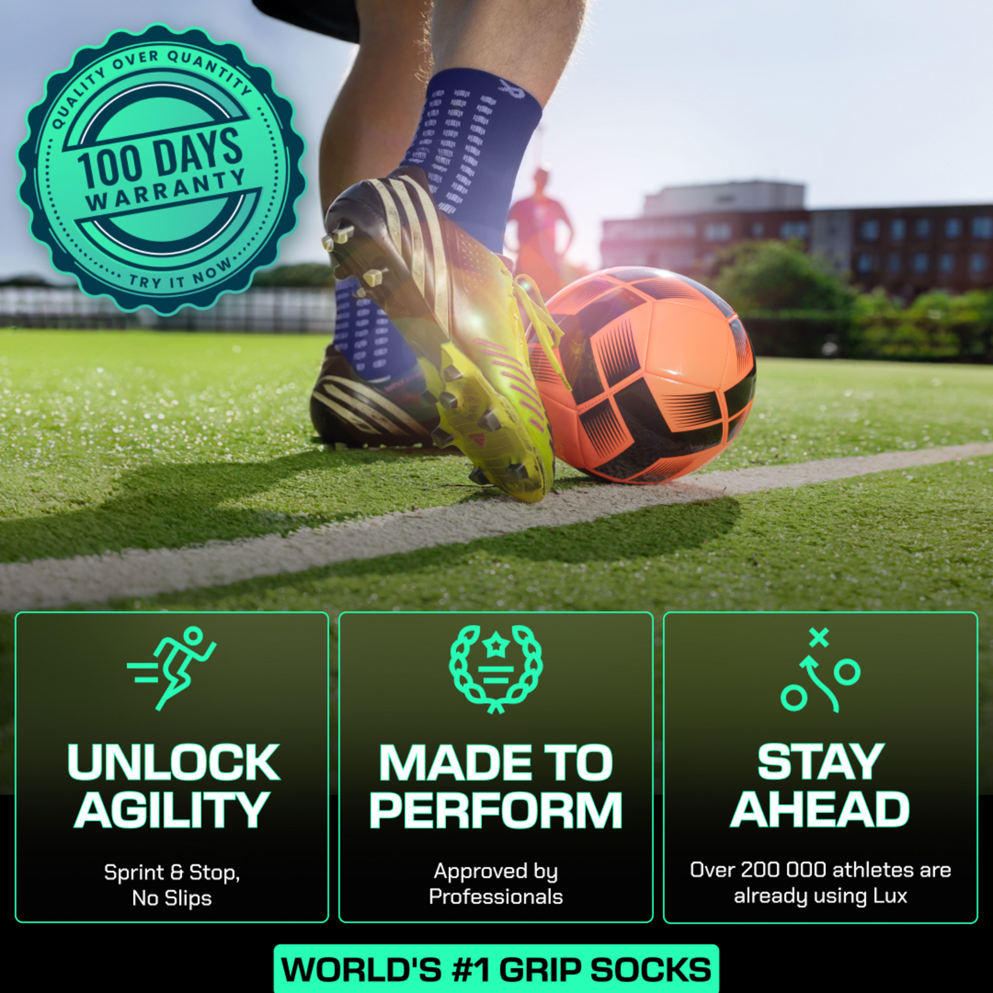 LUX SPORTS, Football Grip Sock