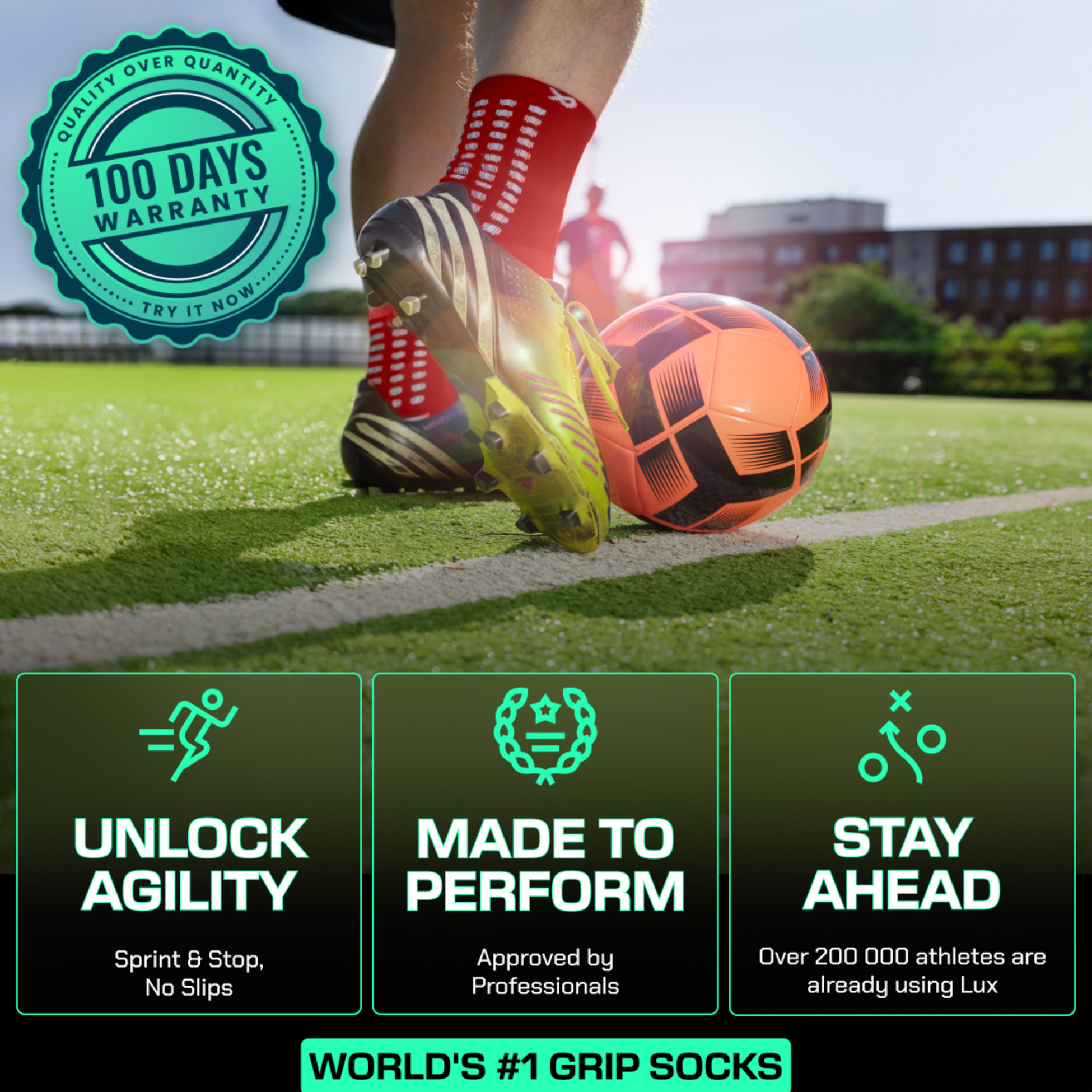 LUX SPORTS, Football Grip Sock