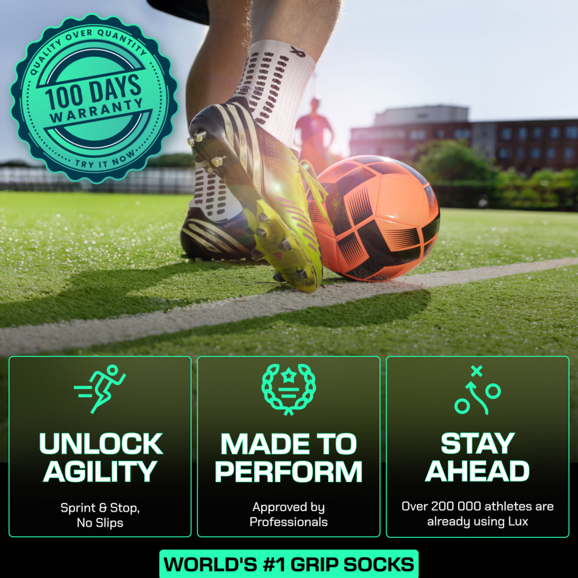 LUX SPORTS, Football Grip Sock