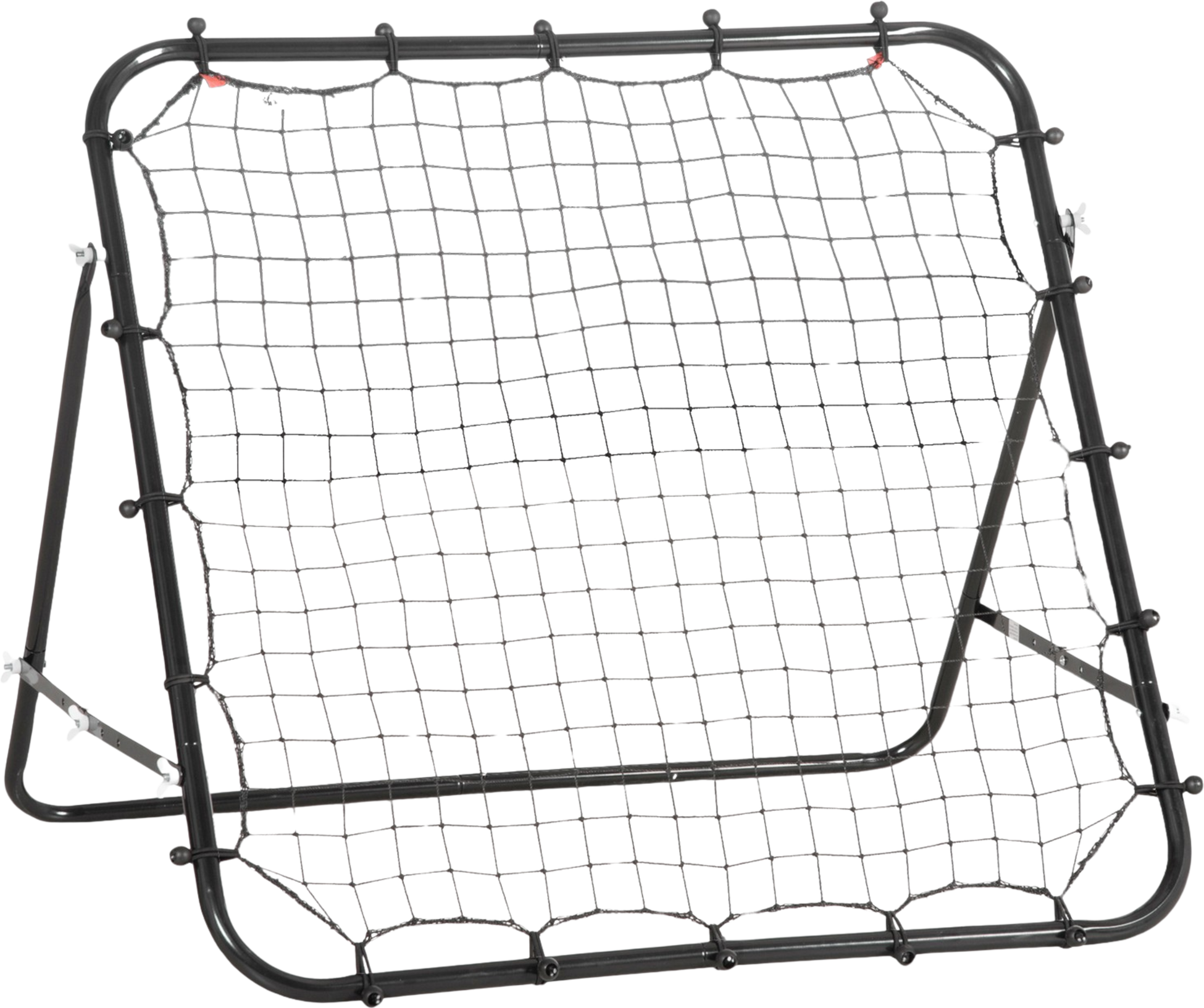 NORTHIX, Football Rebounder Kickback Goal Rebound Wall Net Made Of Metal Tube+pe, 96x80x96 Cm, Black