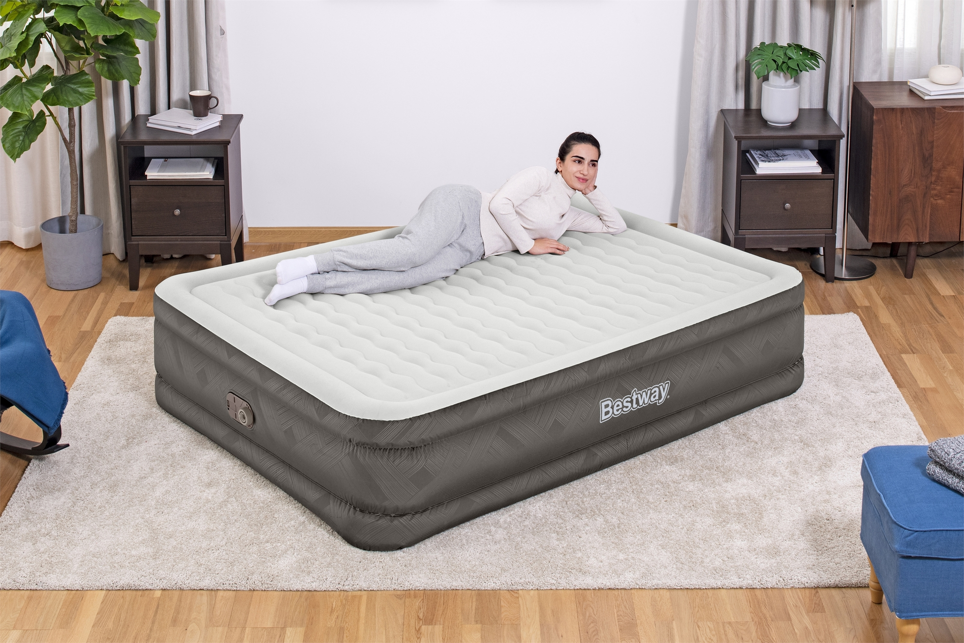 BESTWAY, Fortech Luftmadrass 2.03m X 1.52m X 46cm