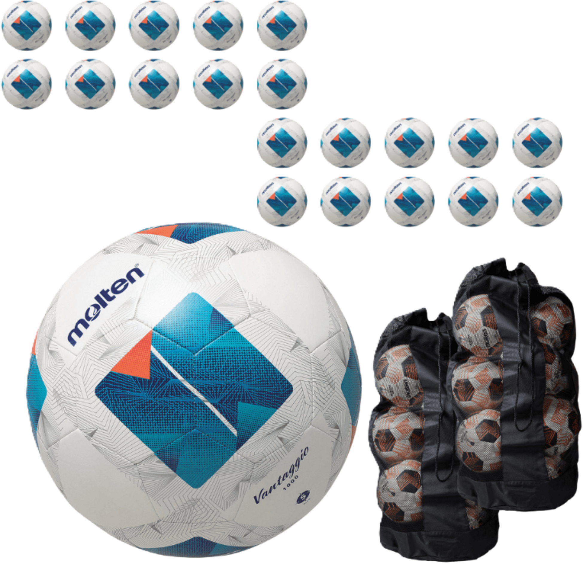 MOLTEN, Fotboll 1000 3 + Bolls&auml;ckar