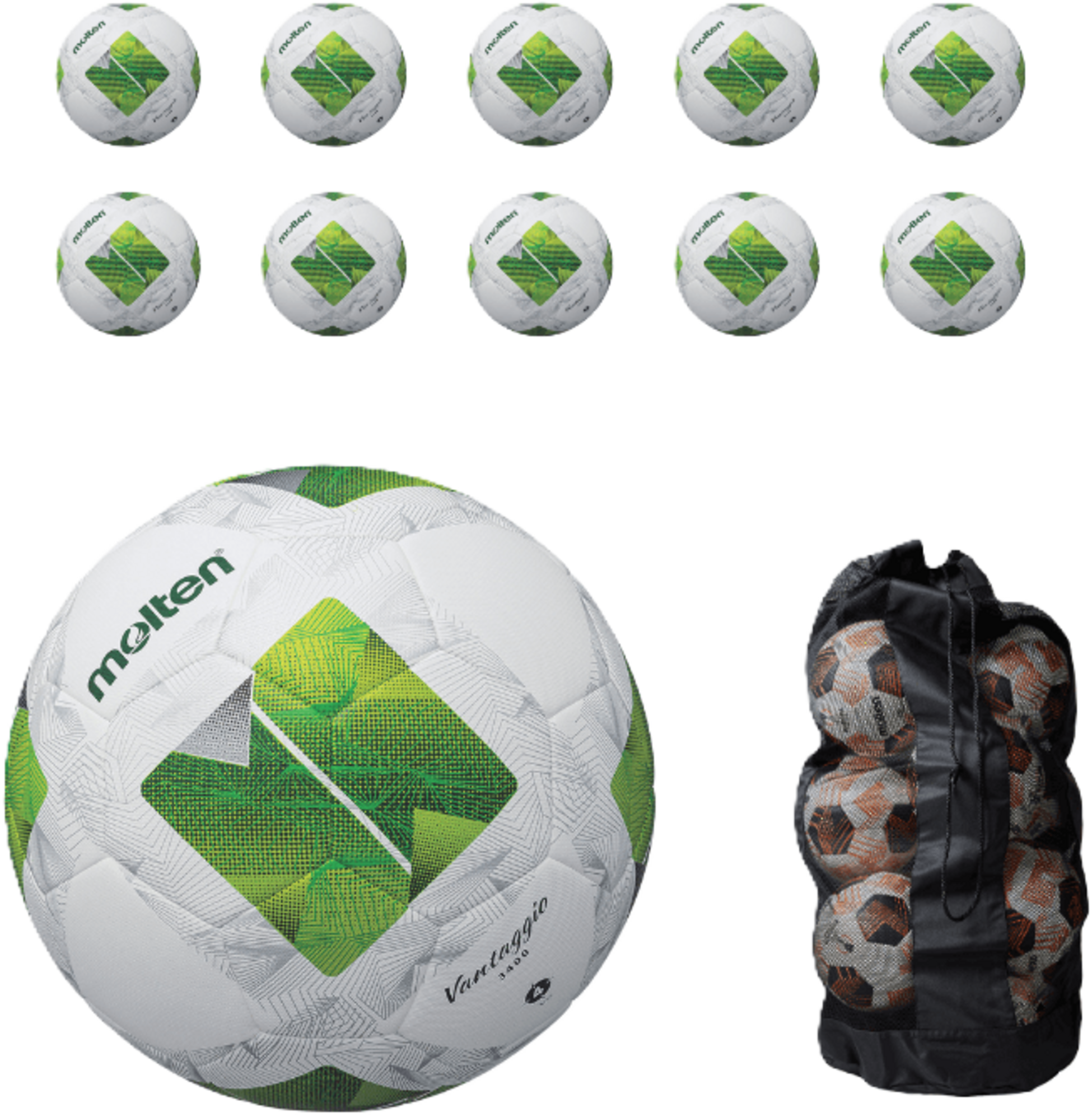 MOLTEN, Fotboll 3400 4 + Bolls&auml;ck