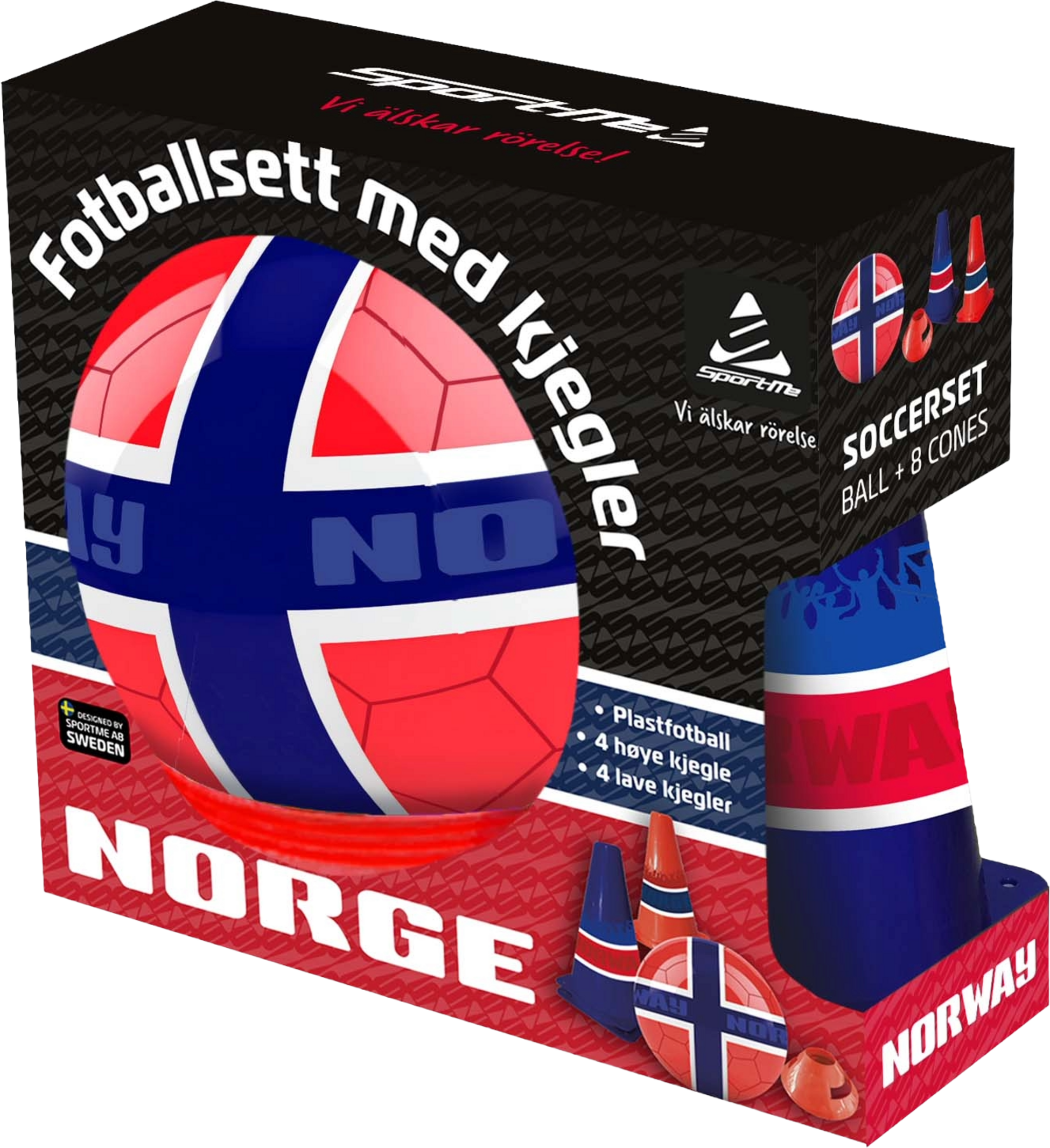 SPORTME, Fotbollsset Norge - Boll Och Koner