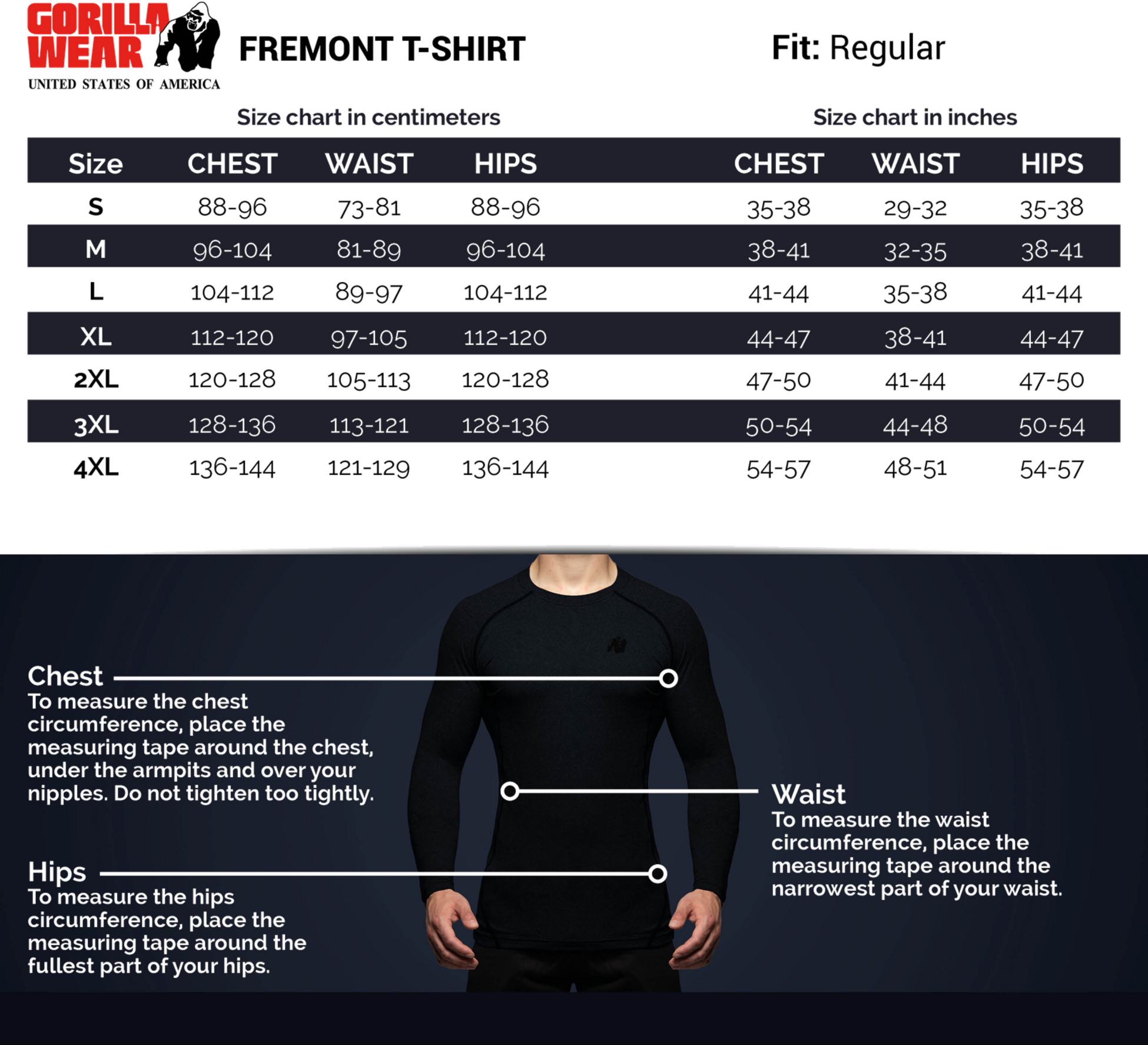 GORILLA WEAR, Fremont T-shirt