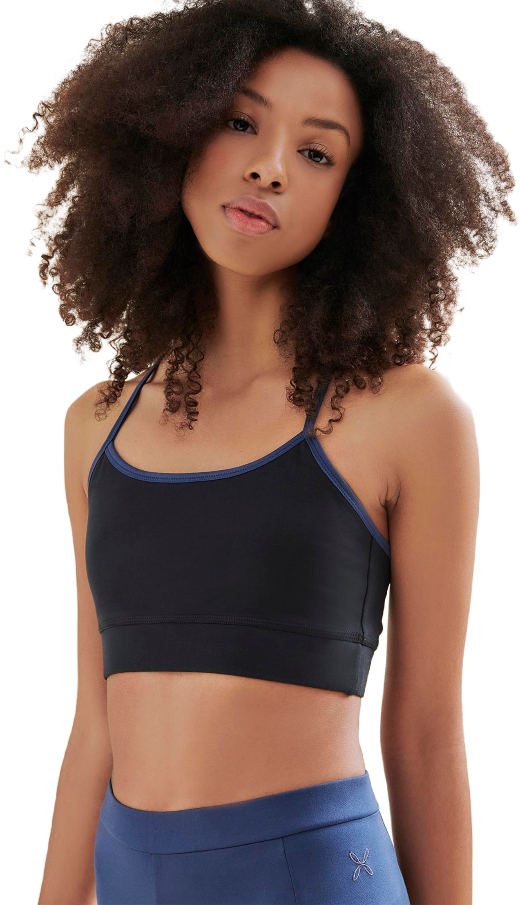 WELLICIOUS, Fresher Cropped Tank - Caviar Black/sea Green