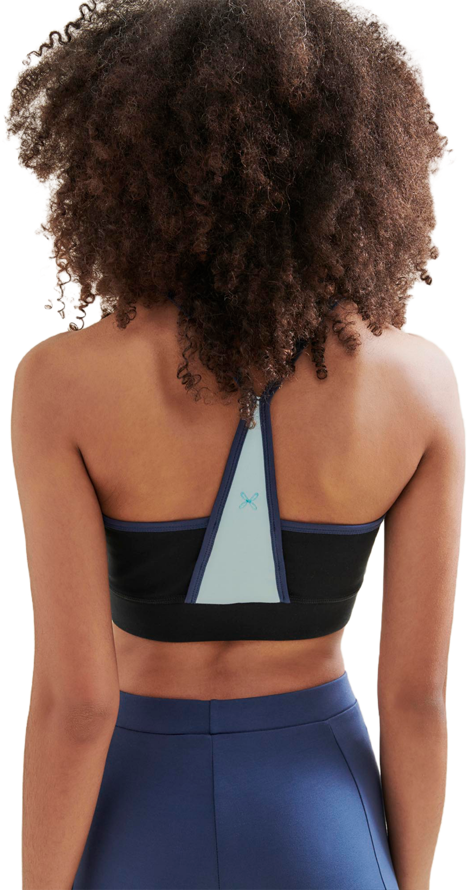 WELLICIOUS, Fresher Cropped Tank - Caviar Black/sea Green