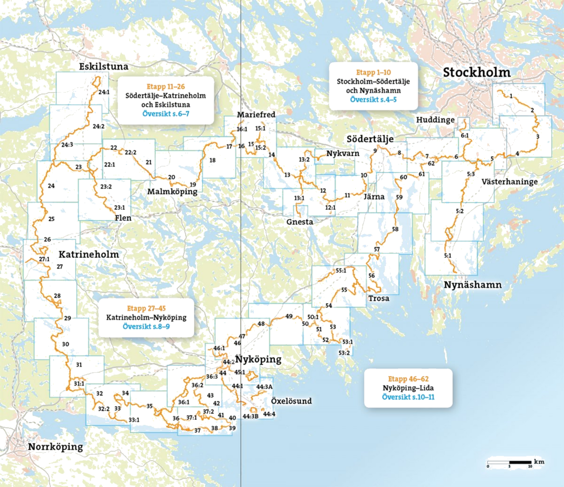 CALAZO, Friluftsatlas Sörmlandsleden 1:50 000