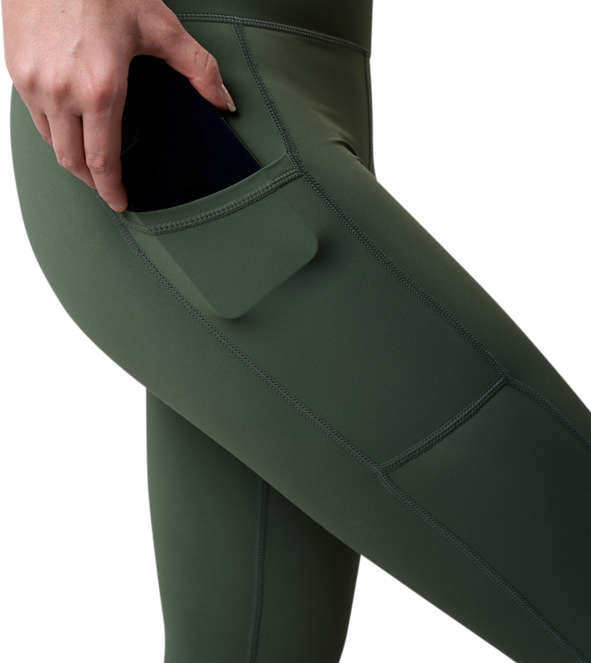 CLN ATHLETICS, Fuse 3/4 Pocket Tights Moss Green