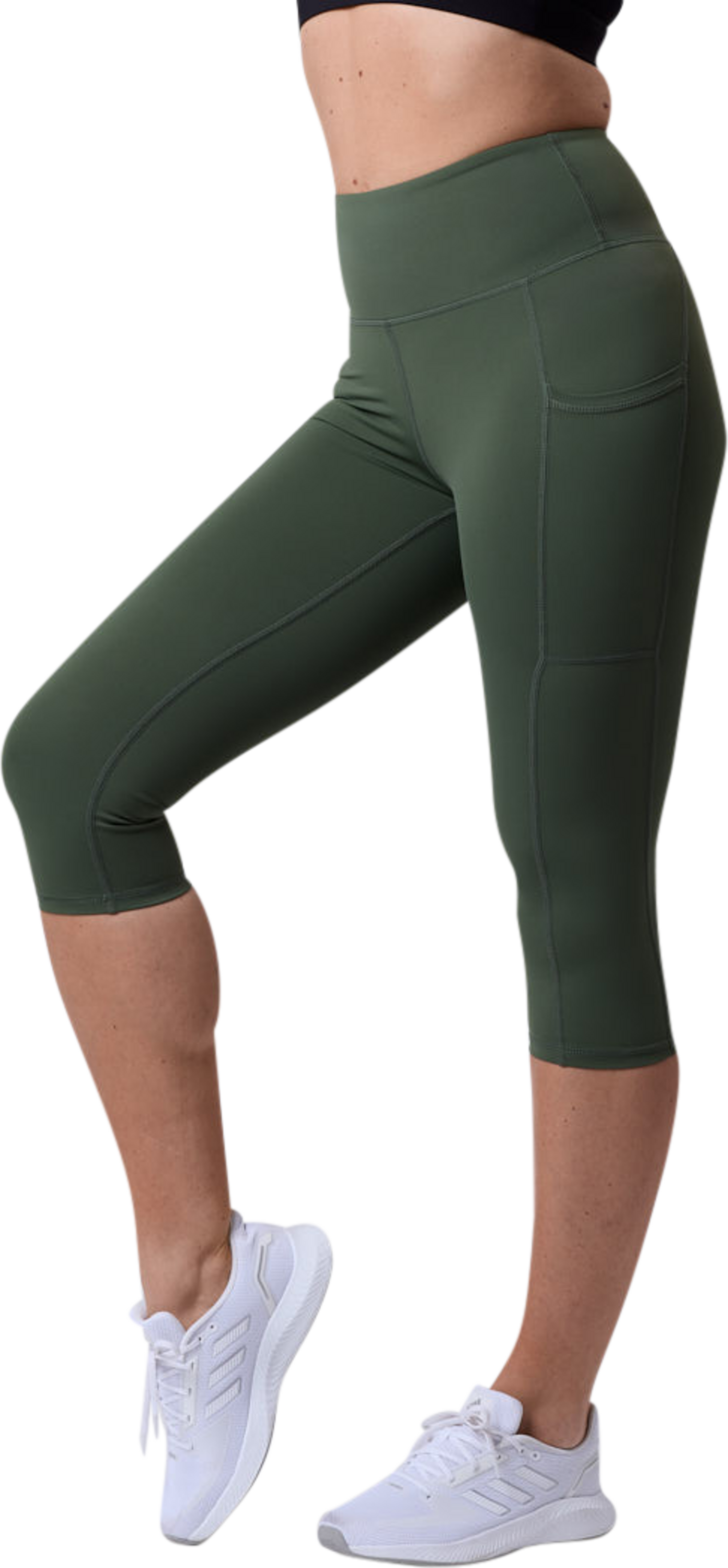 CLN ATHLETICS, Fuse 3/4 Pocket Tights Moss Green