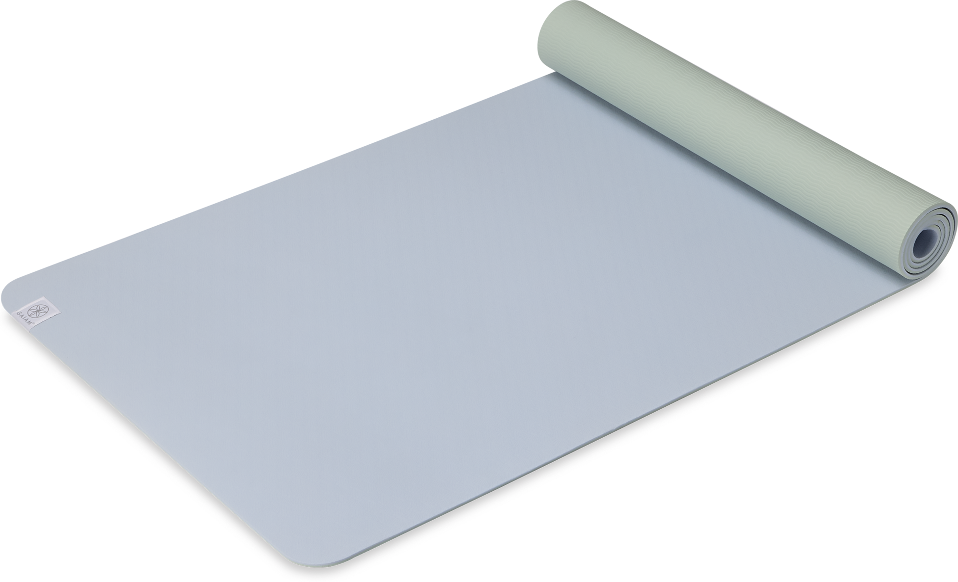 GAIAM, Gaiam Tpe - Chambray Sea Salt Yoga Mat 6mm Performance