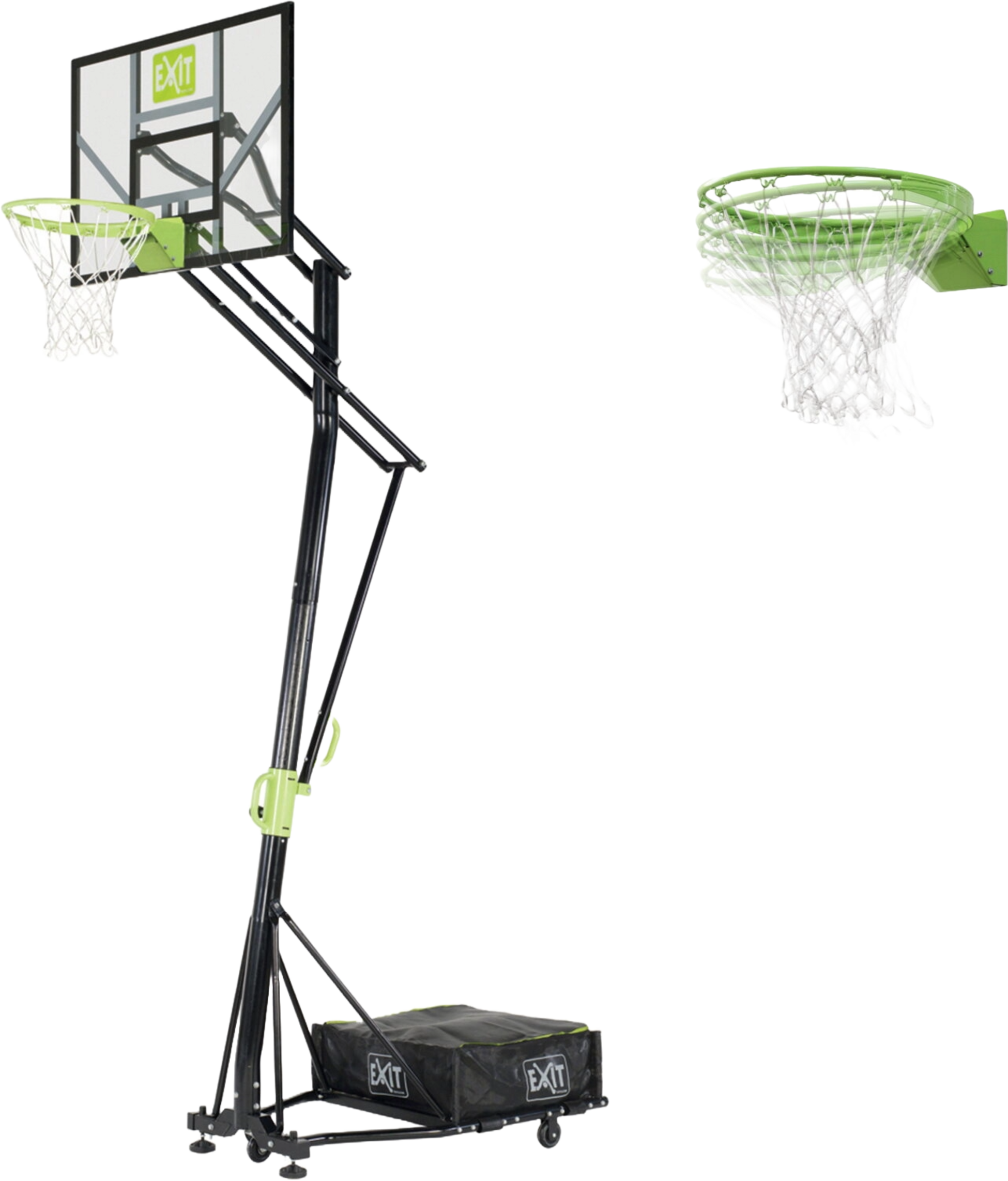 EXIT, Galaxy Portabel Basketkorg P&aring; Hjul Med Dunkring