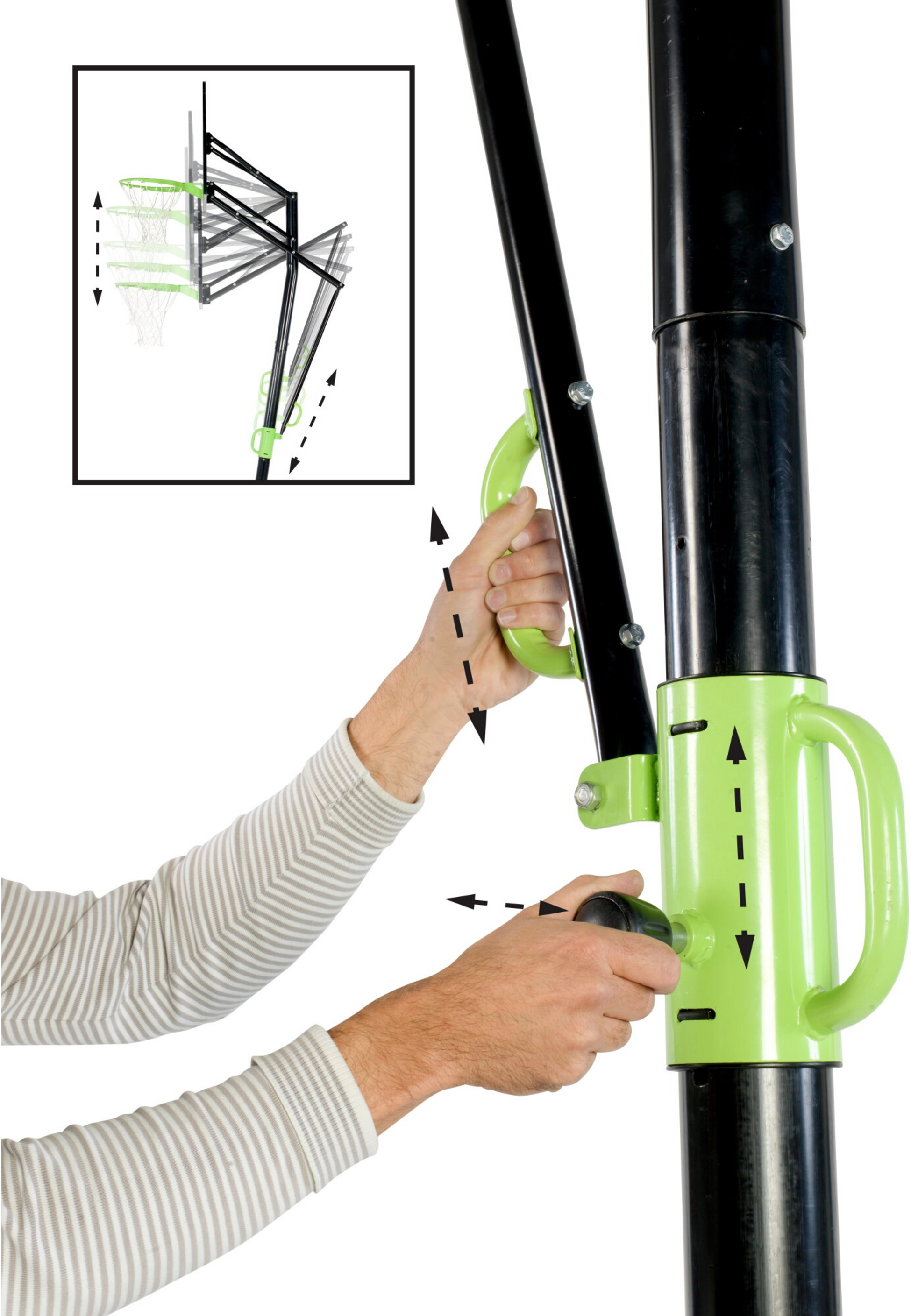 EXIT, Galaxy Portabel Basketkorg P&aring; Hjul Med Dunkring