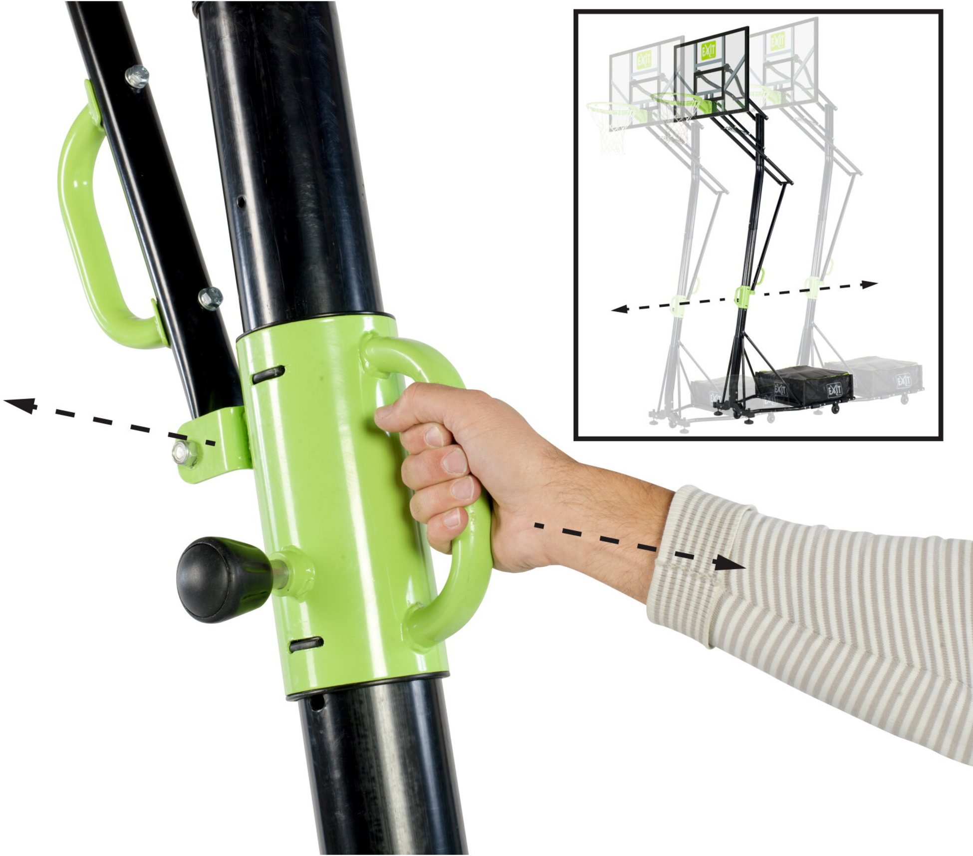 EXIT, Galaxy Portabel Basketkorg P&aring; Hjul Med Dunkring