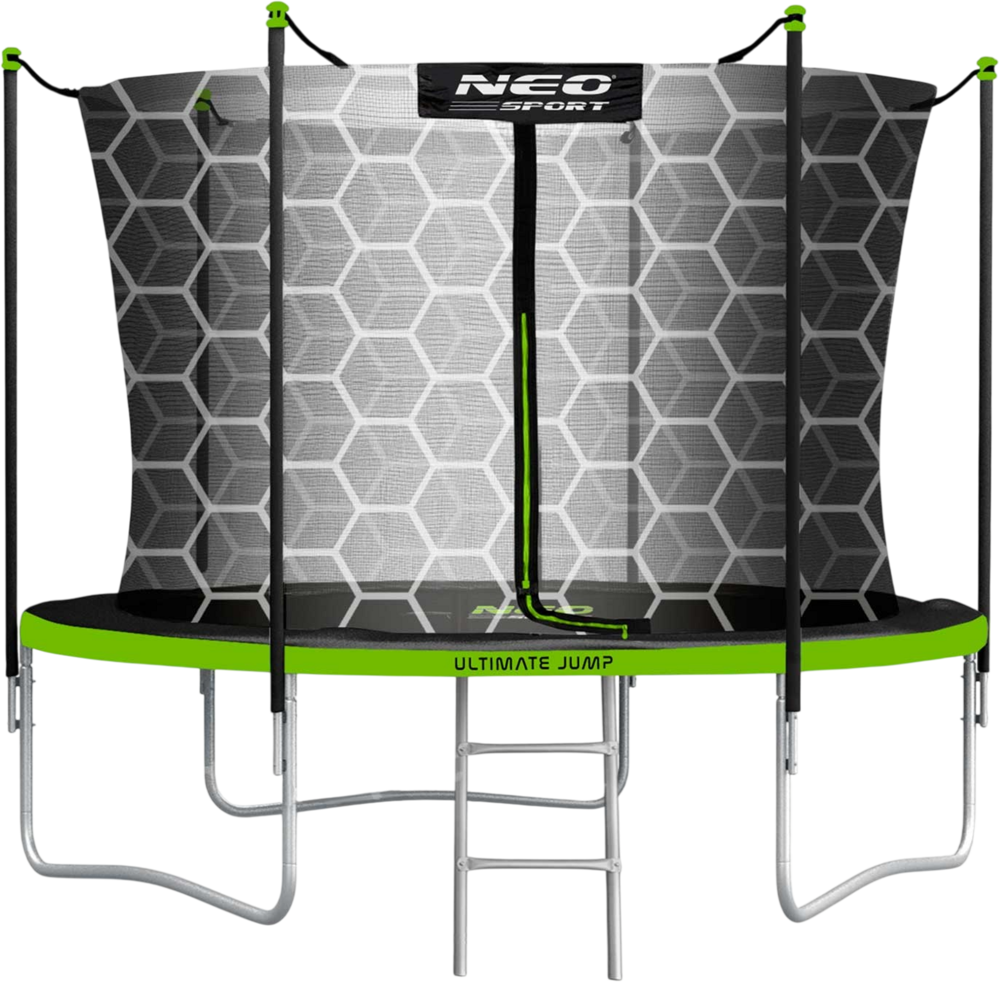 B2X, Garden Trampoline 8ft/252cm With Inner Net And Ladder From Neo-sport