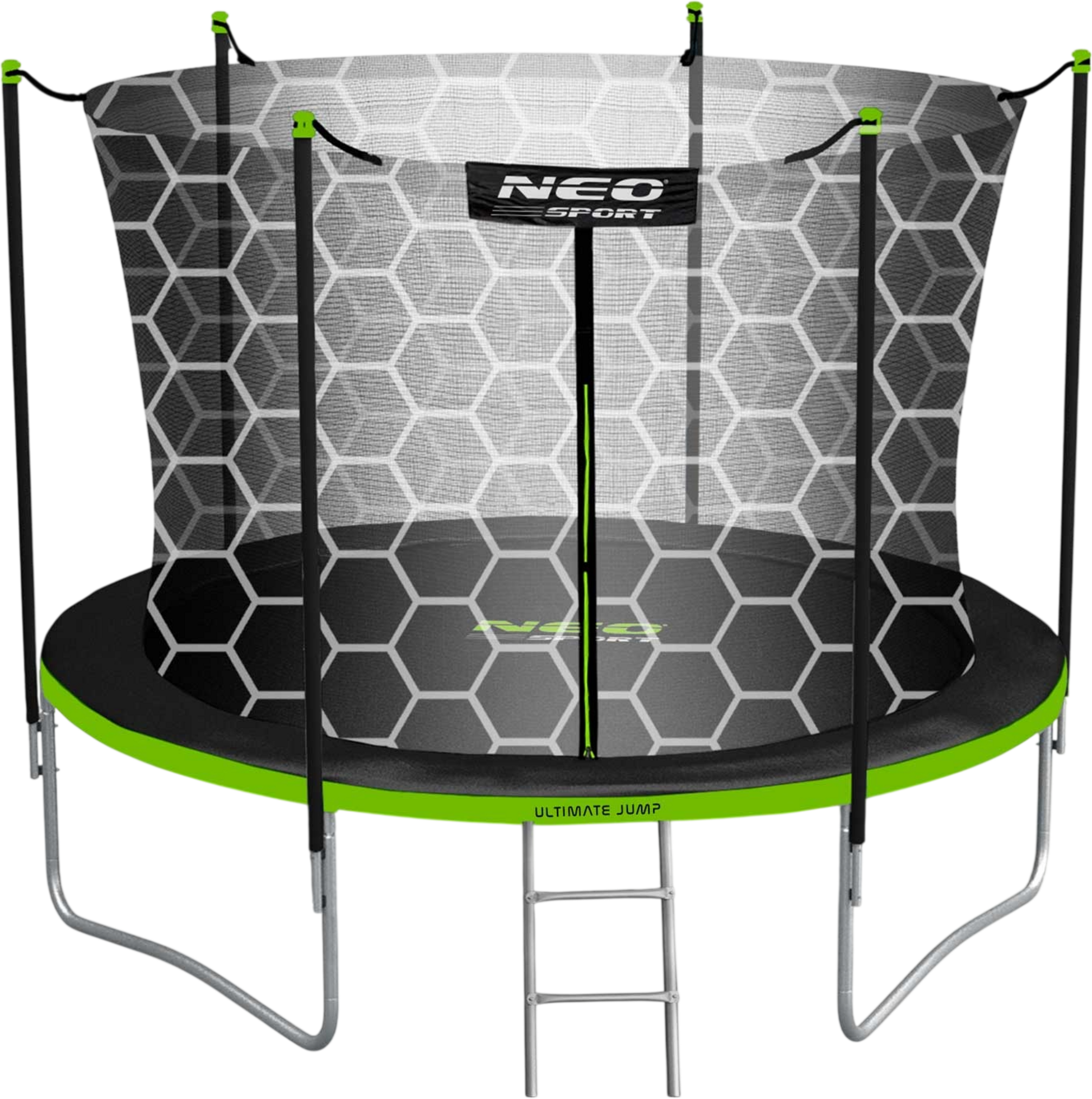 B2X, Garden Trampoline 8ft/252cm With Inner Net And Ladder From Neo-sport