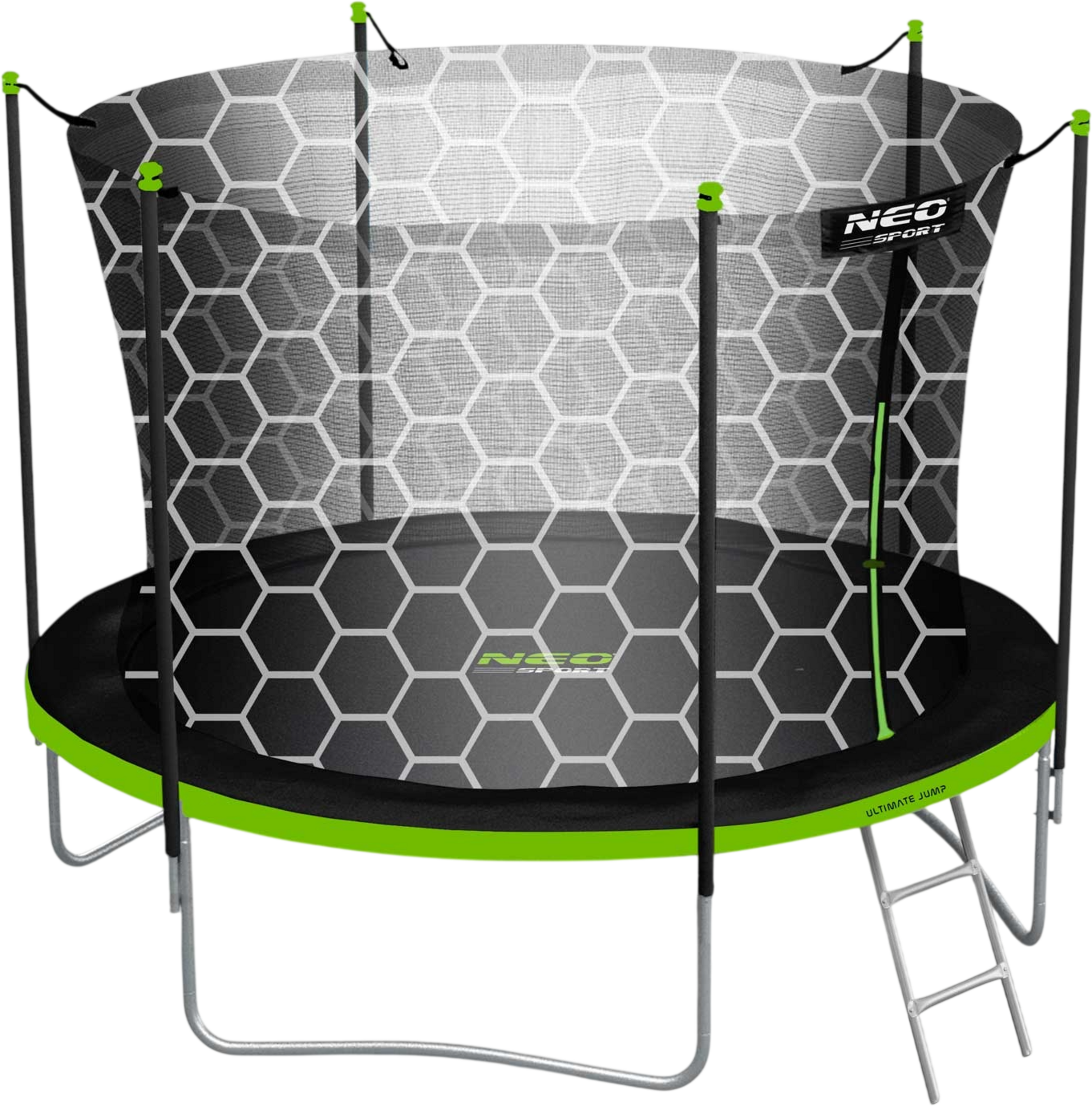 B2X, Garden Trampoline 8ft/252cm With Inner Net And Ladder From Neo-sport