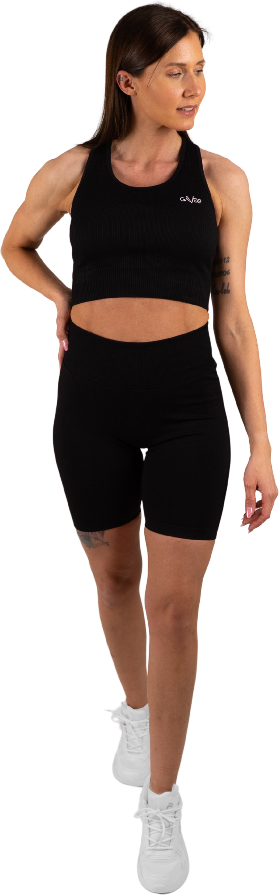 GAVELO, Gavelo Ribbed Seamless Biker Shorts Black