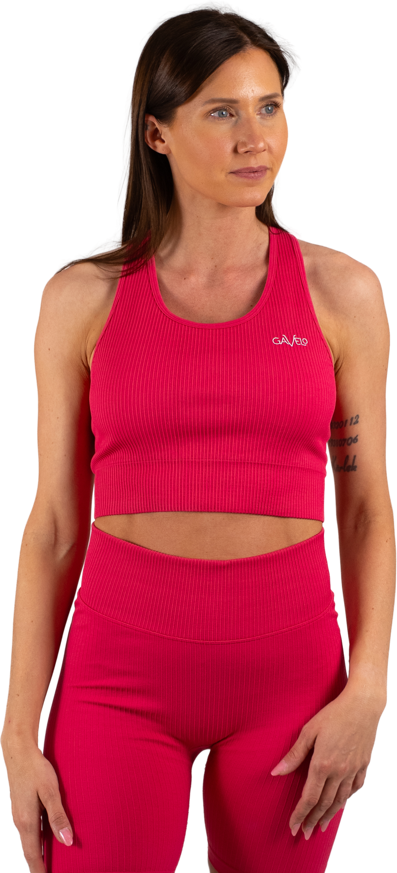 GAVELO, Gavelo Ribbed Seamless Sport Bra Berry
