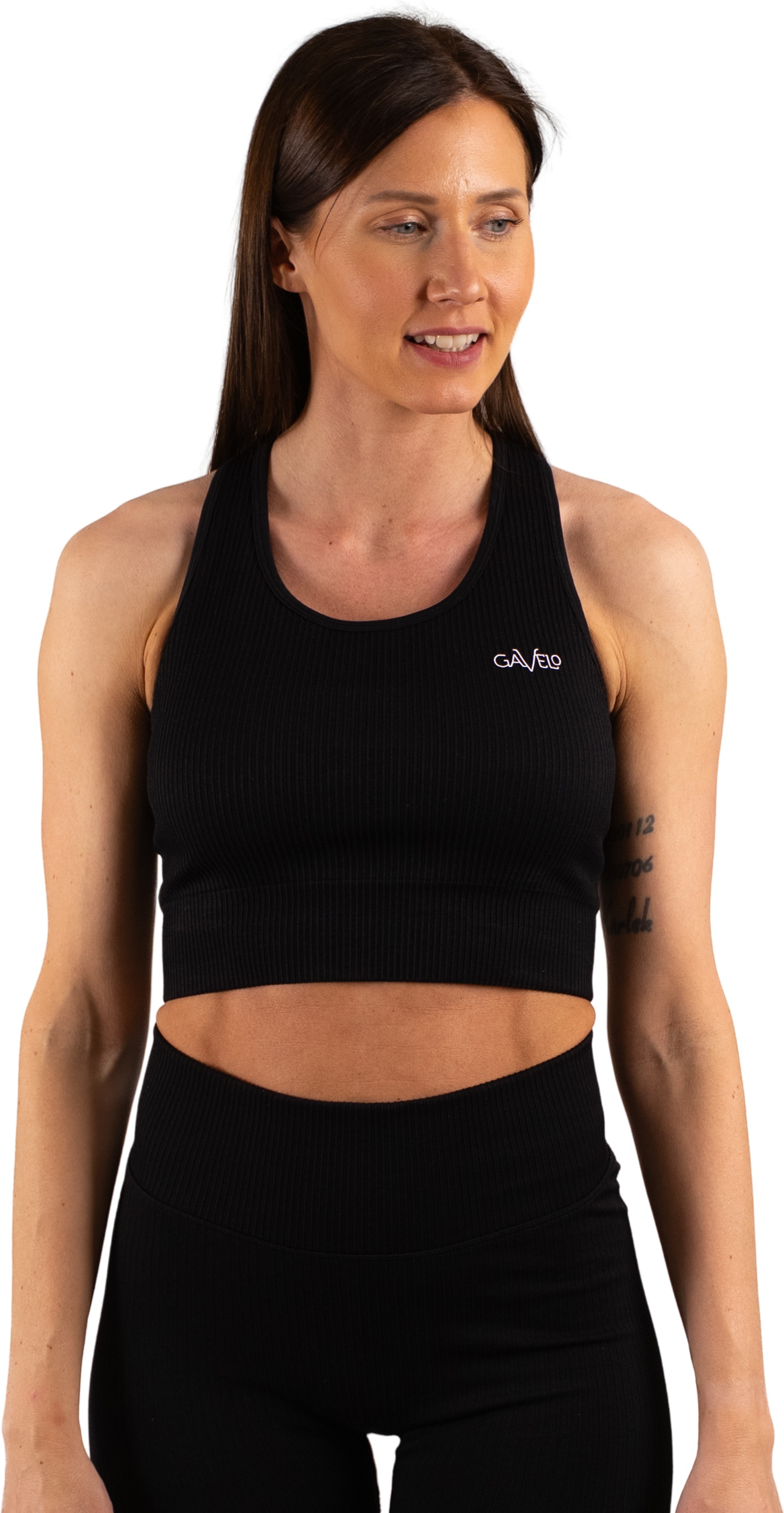 GAVELO, Gavelo Ribbed Seamless Sport Bra Black