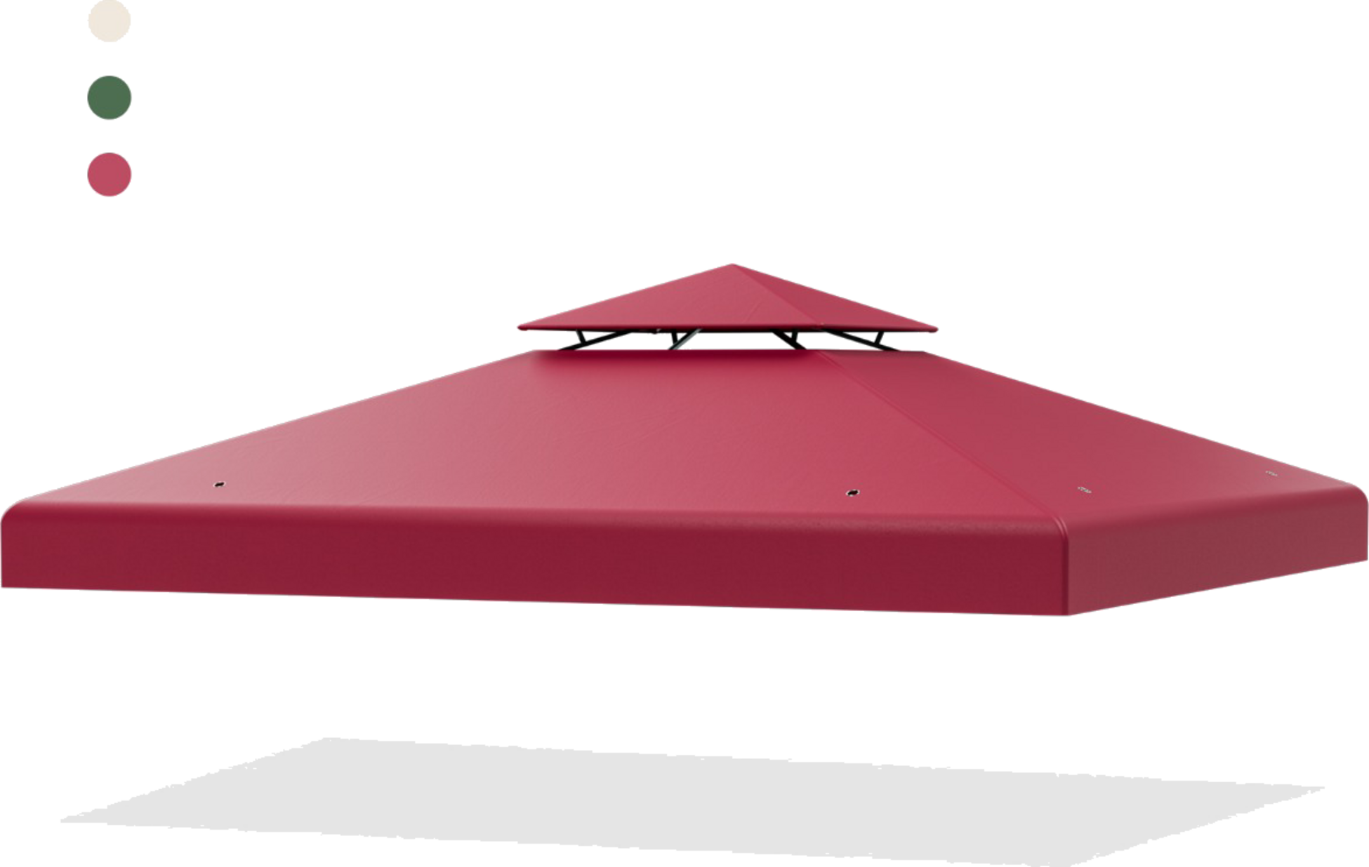 NORTHIX, Gazebo Replacement Canopy 3x3m, Double-tier, Wine
