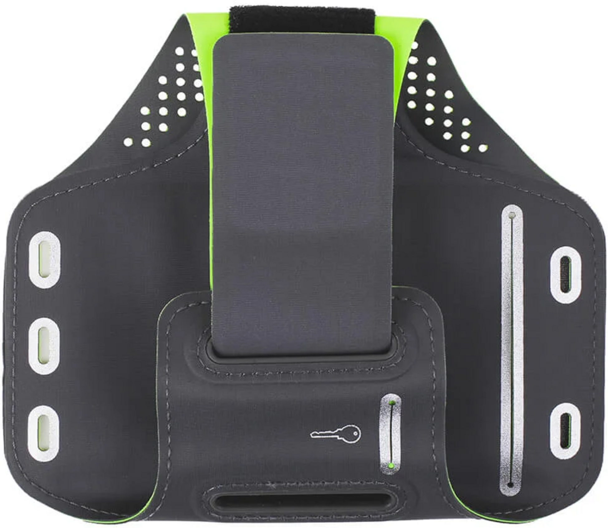 GEAR AID, Gear Sportarmband Premium Universal Medium 6.1" Gr&aring;/gul