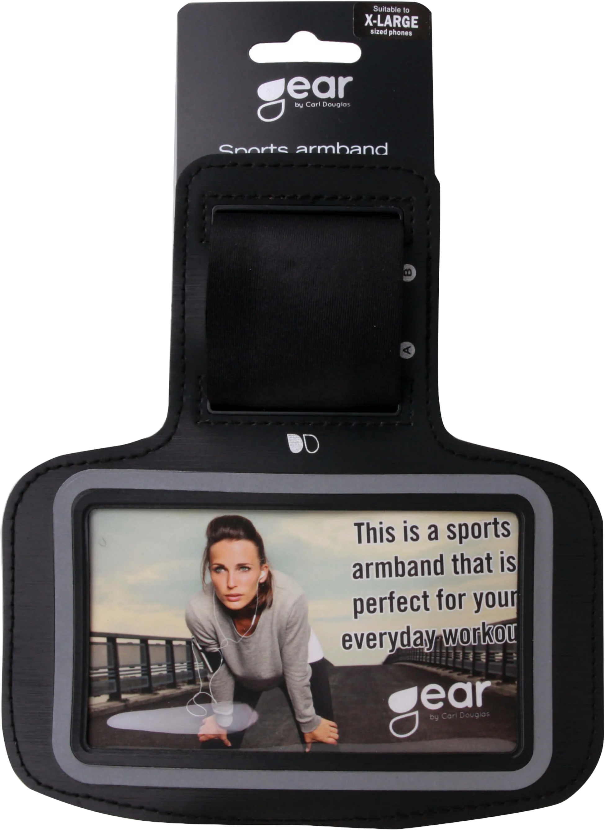 GEAR AID, Gear Sportarmband Universal 4,7" Ex. Iphone 6/7/8/se Svart